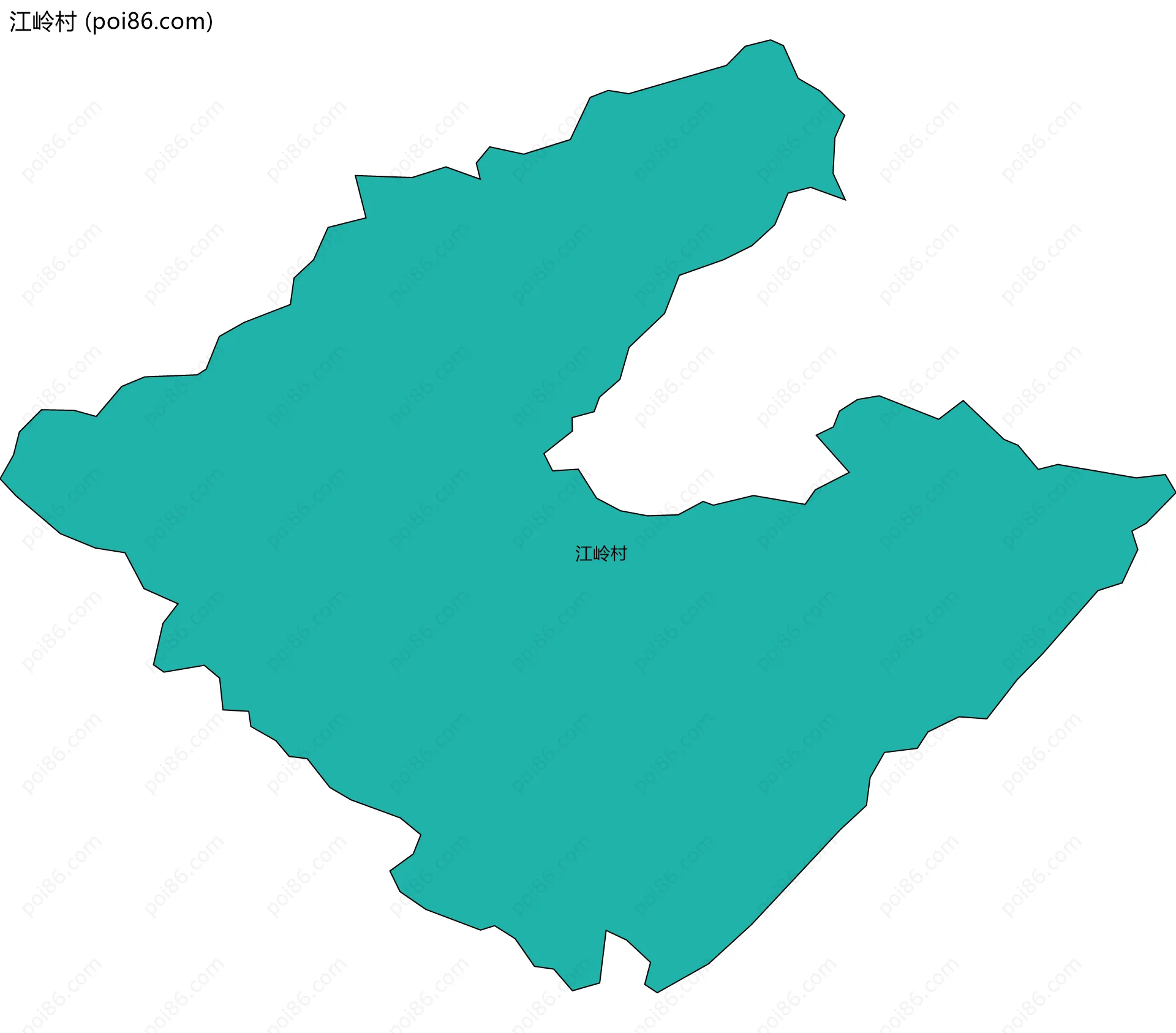 江岭村边界地图