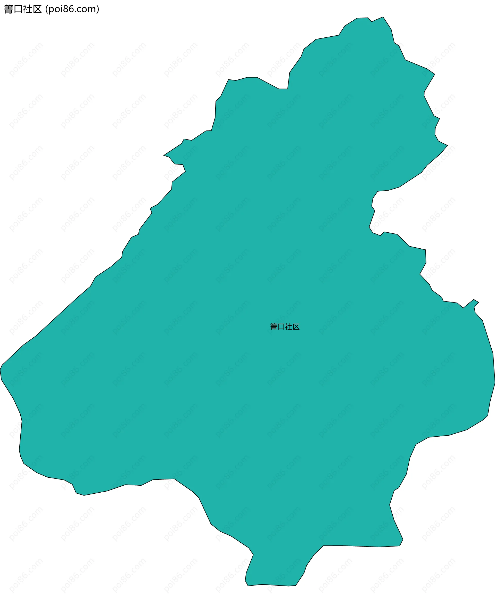 箐口社区边界地图