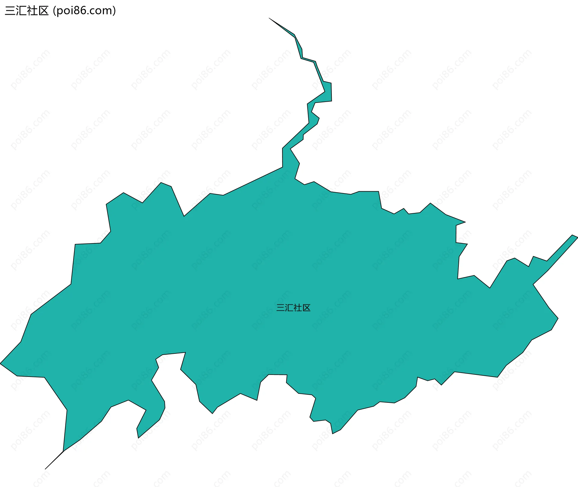 三汇社区边界地图