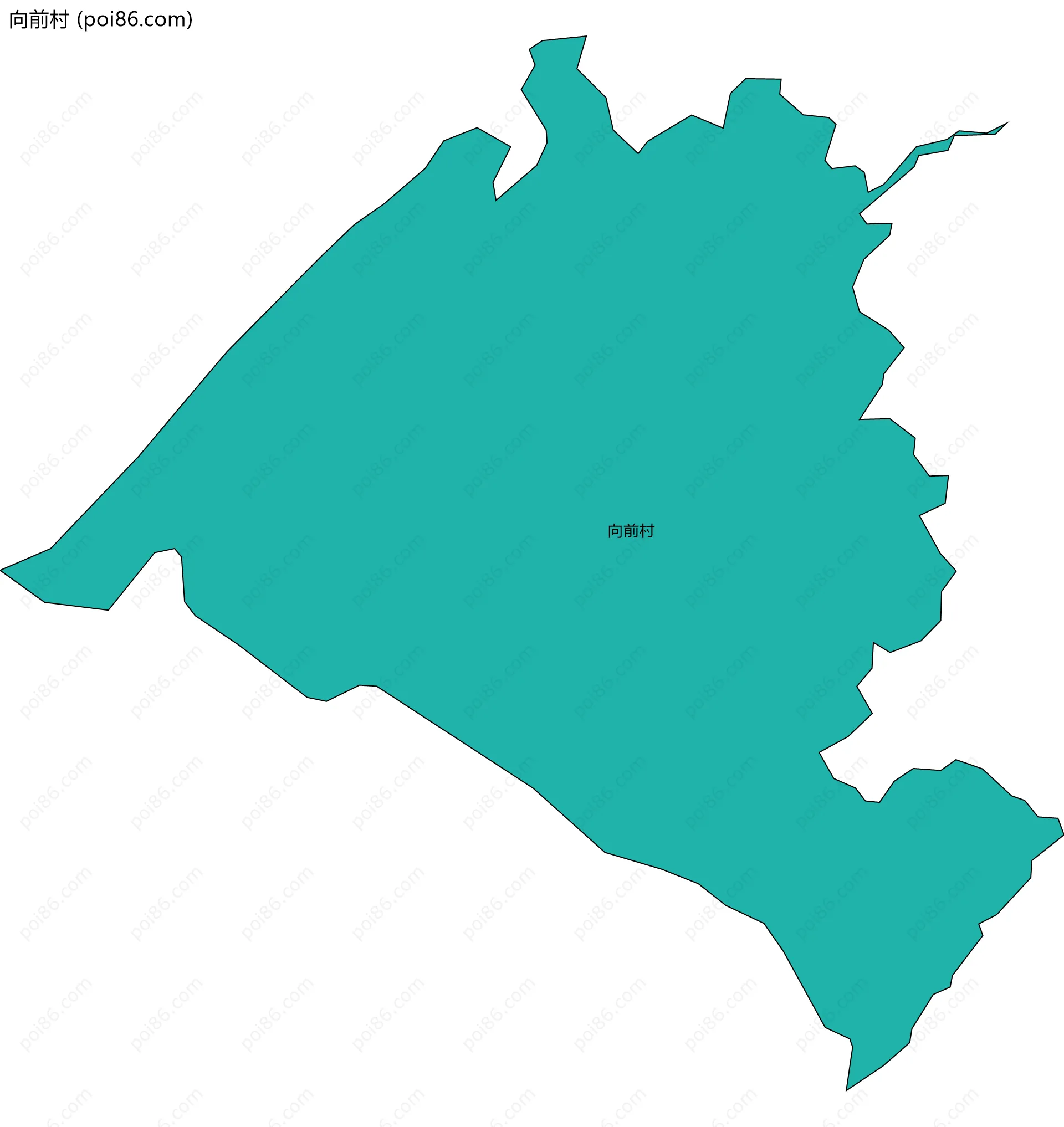 向前村边界地图