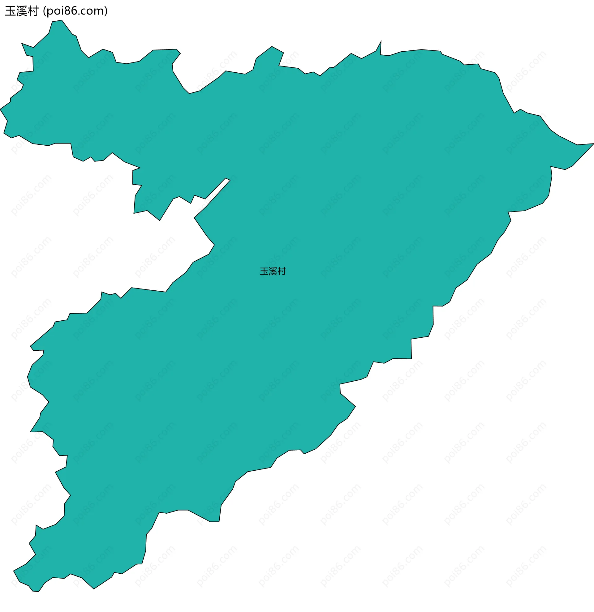 玉溪村边界地图