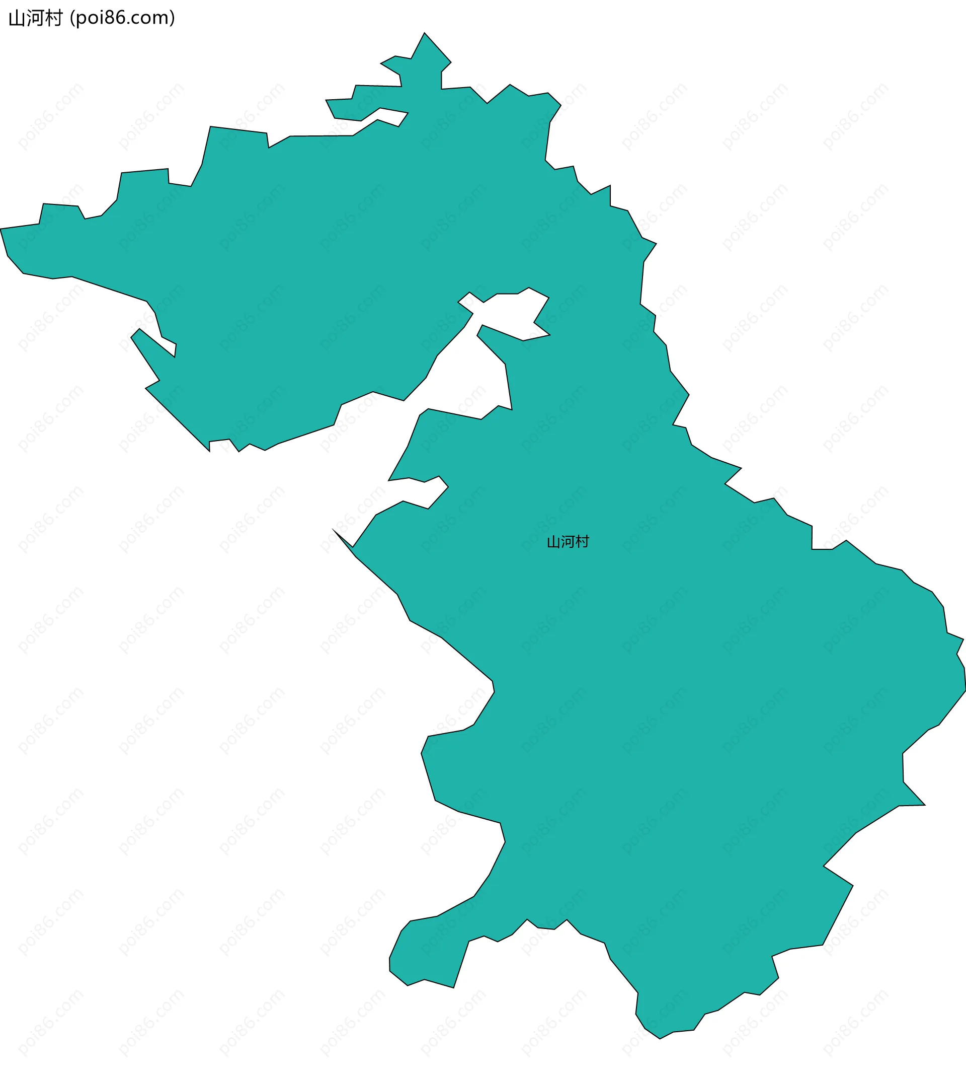 山河村边界地图