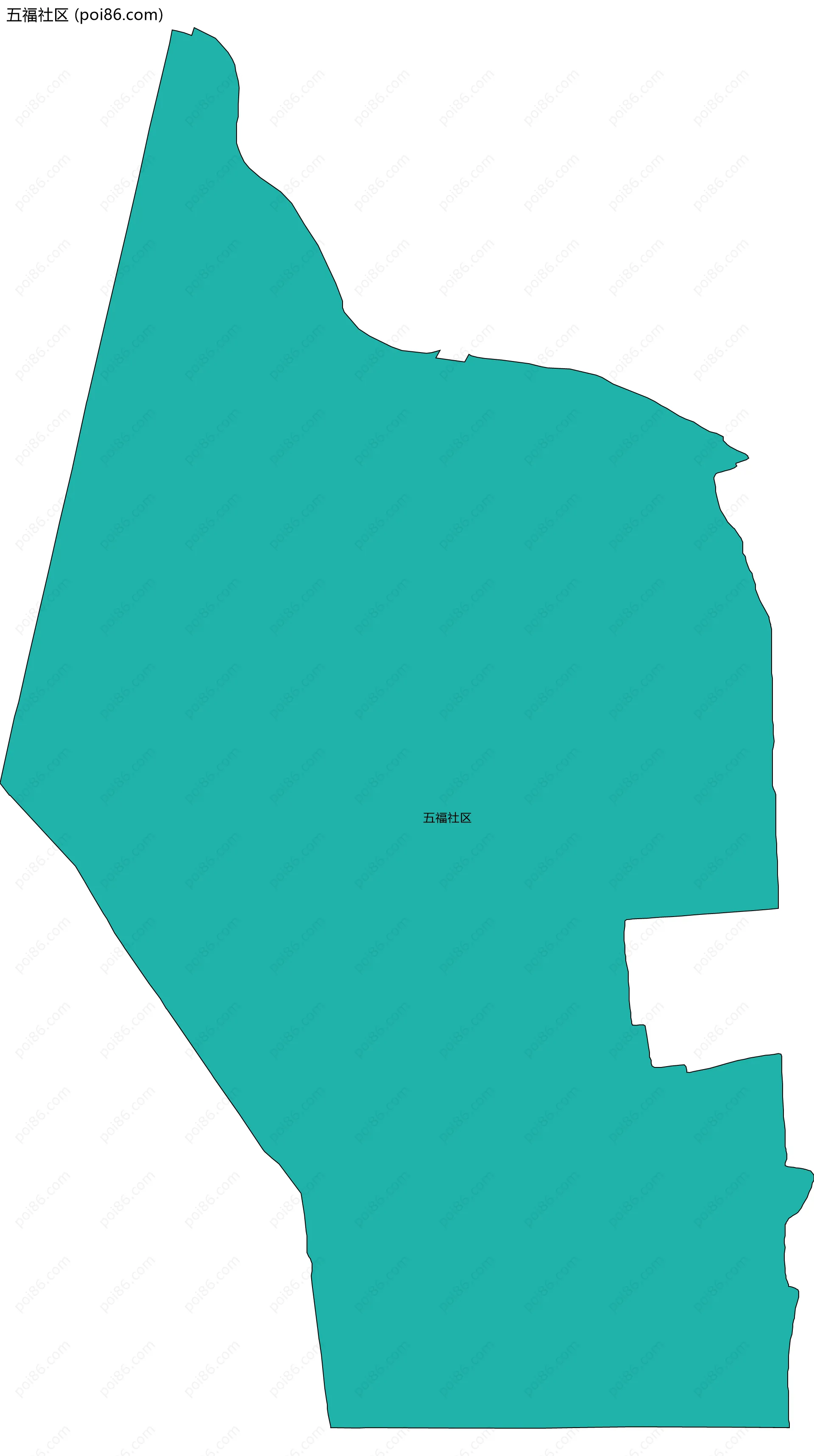 五福社区边界地图