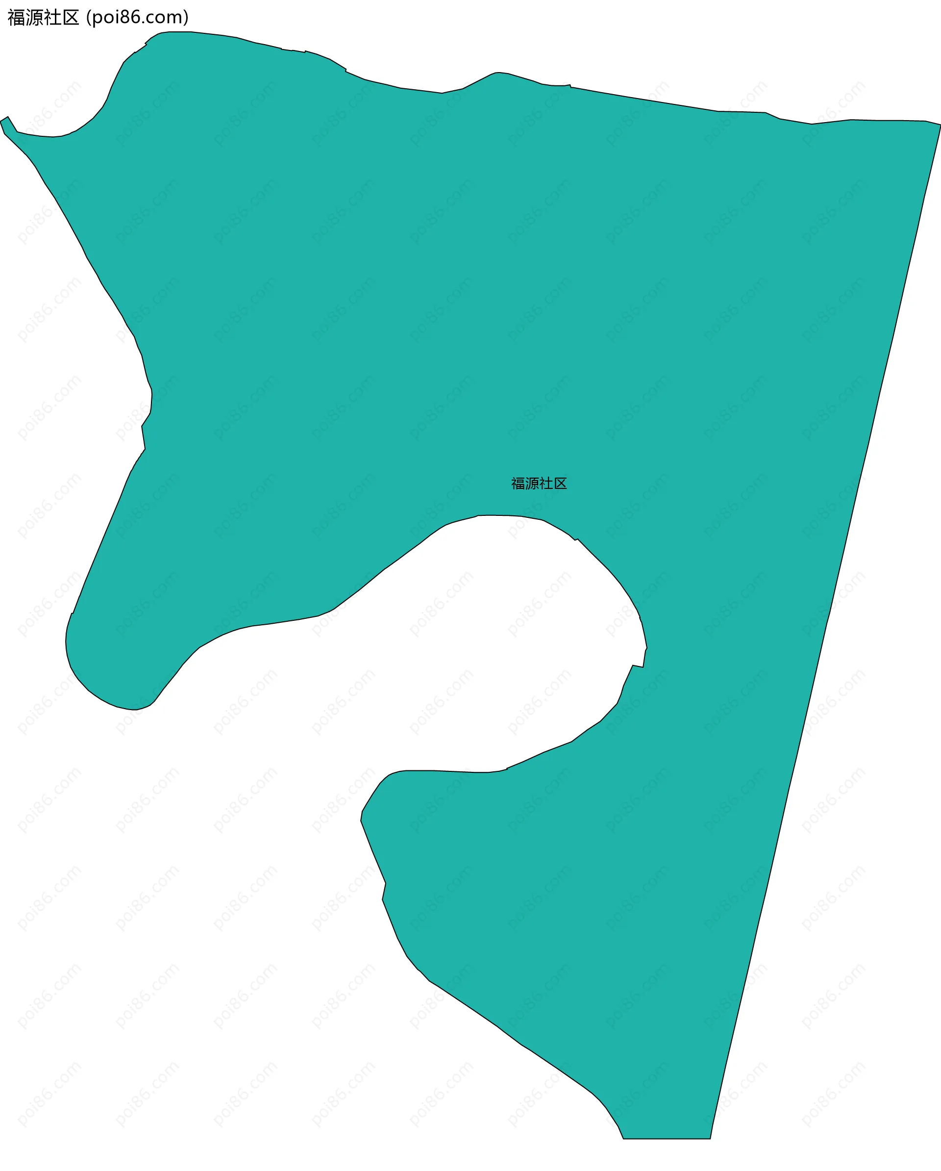 福源社区边界地图