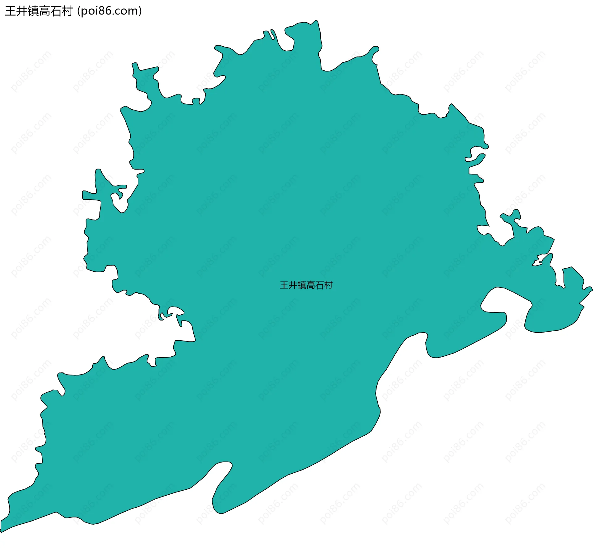 王井镇高石村边界地图