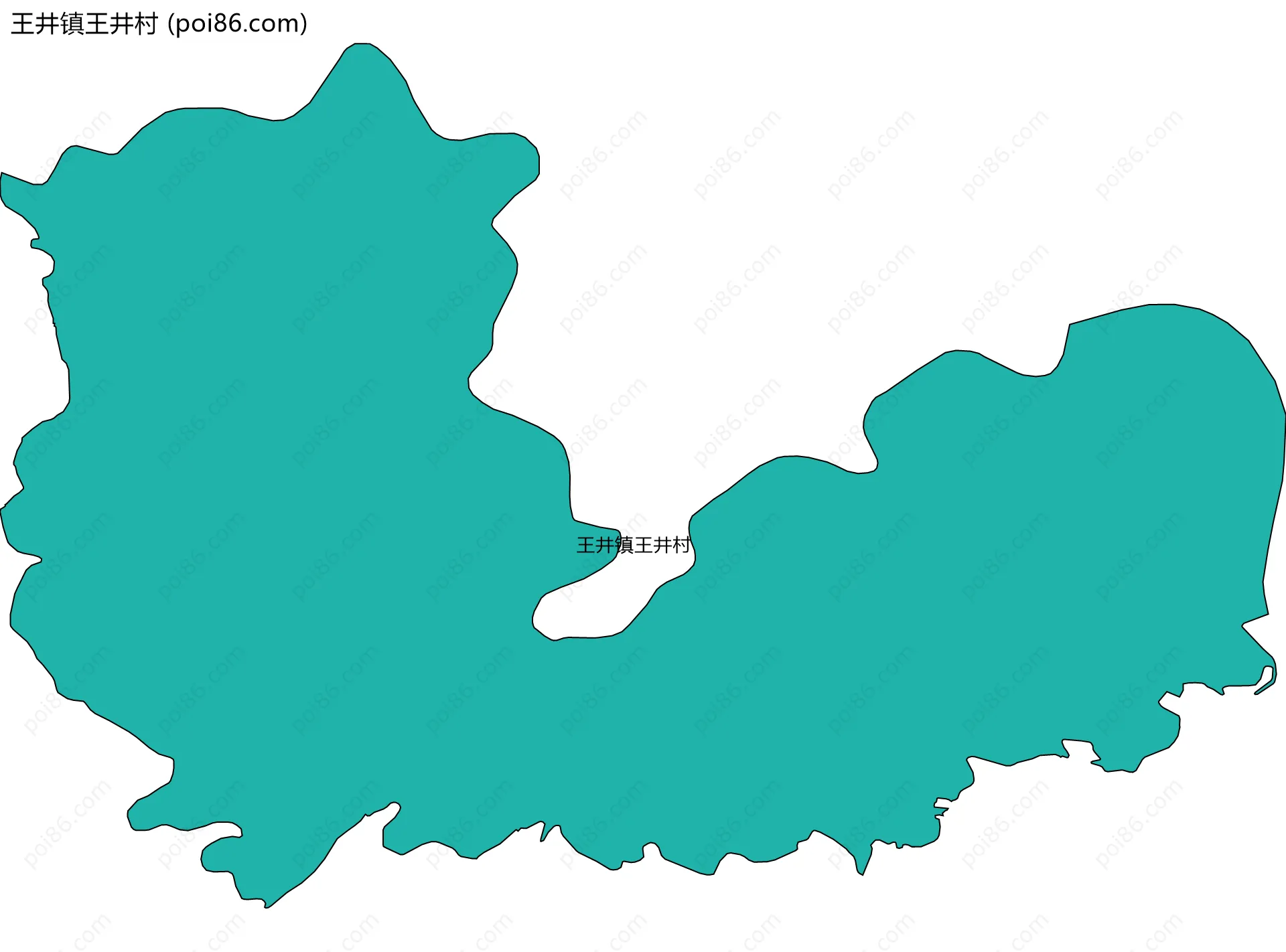 王井镇王井村边界地图