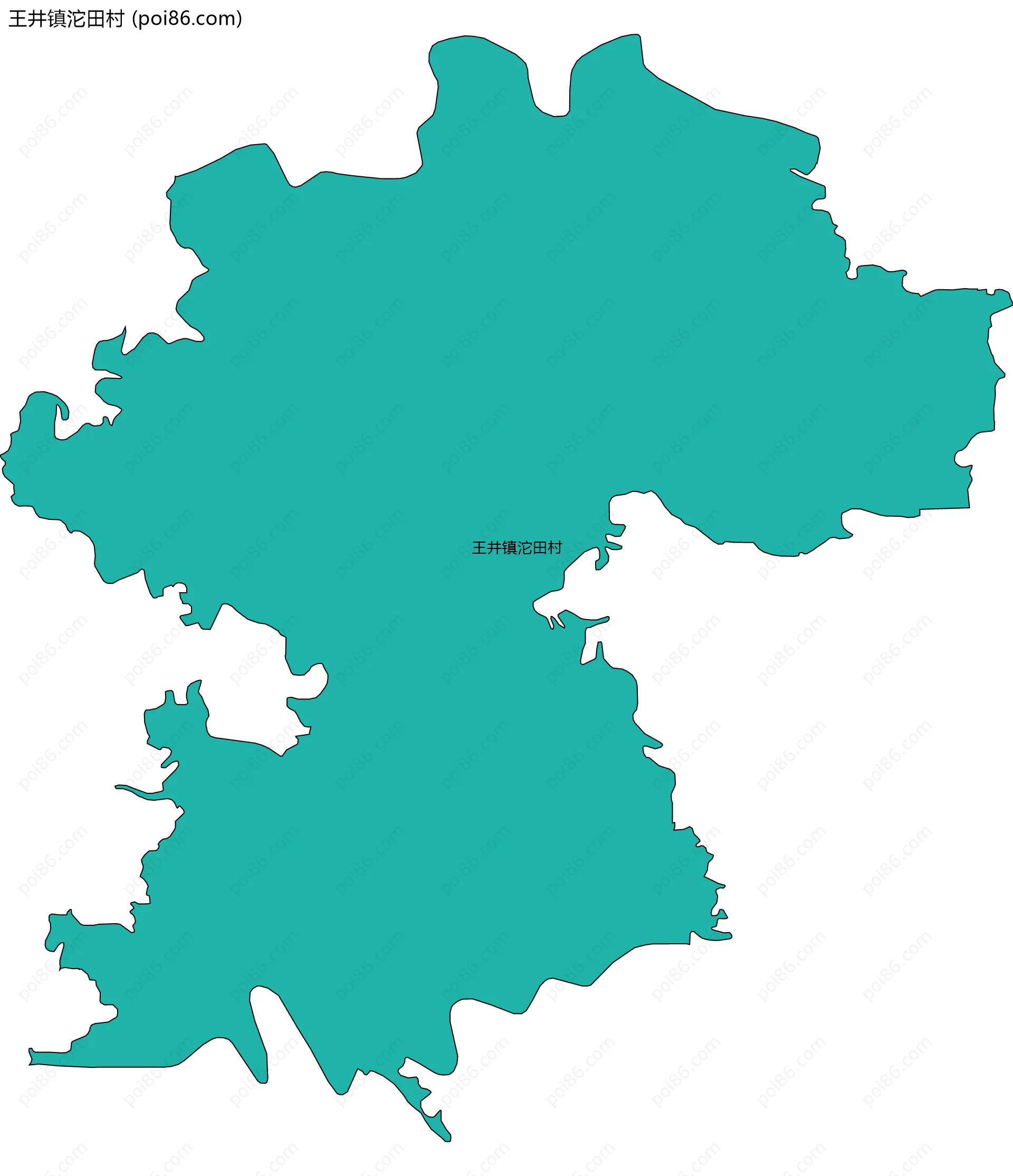 王井镇沱田村边界地图