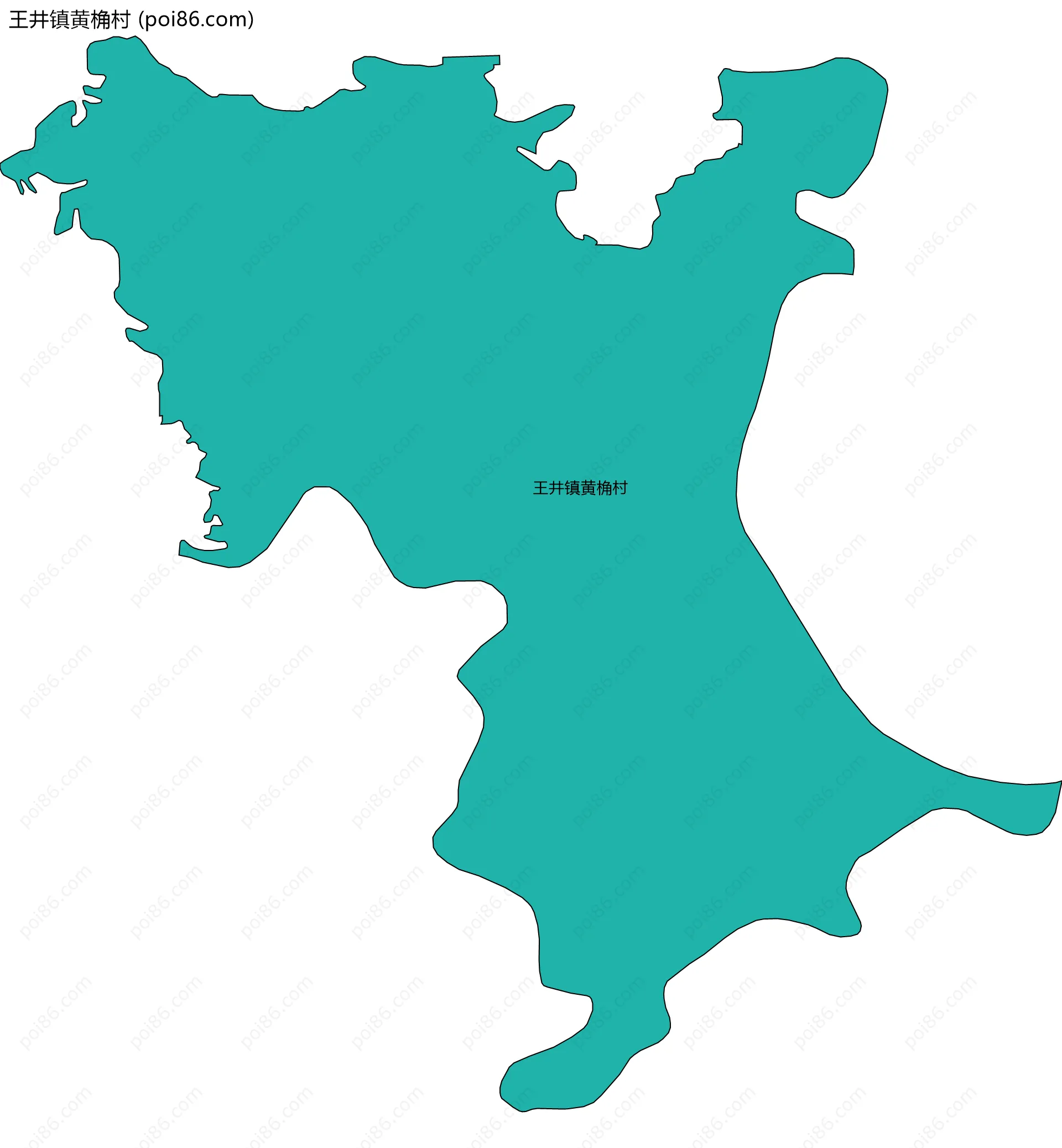 王井镇黄桷村边界地图