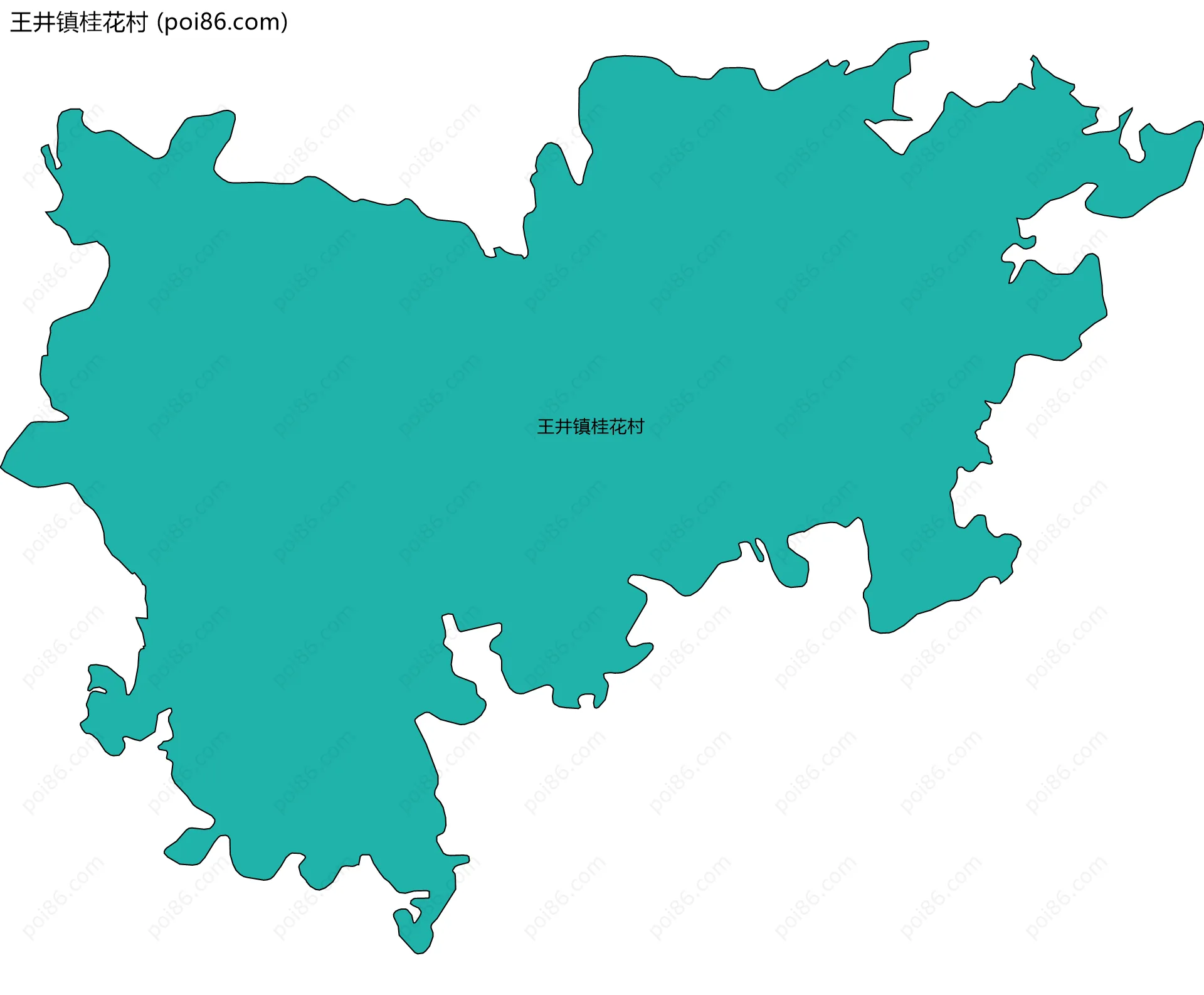 王井镇桂花村边界地图