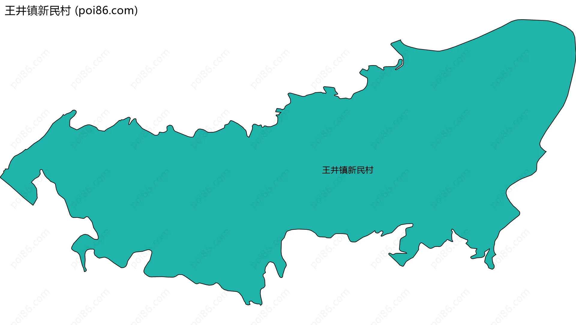 王井镇新民村边界地图