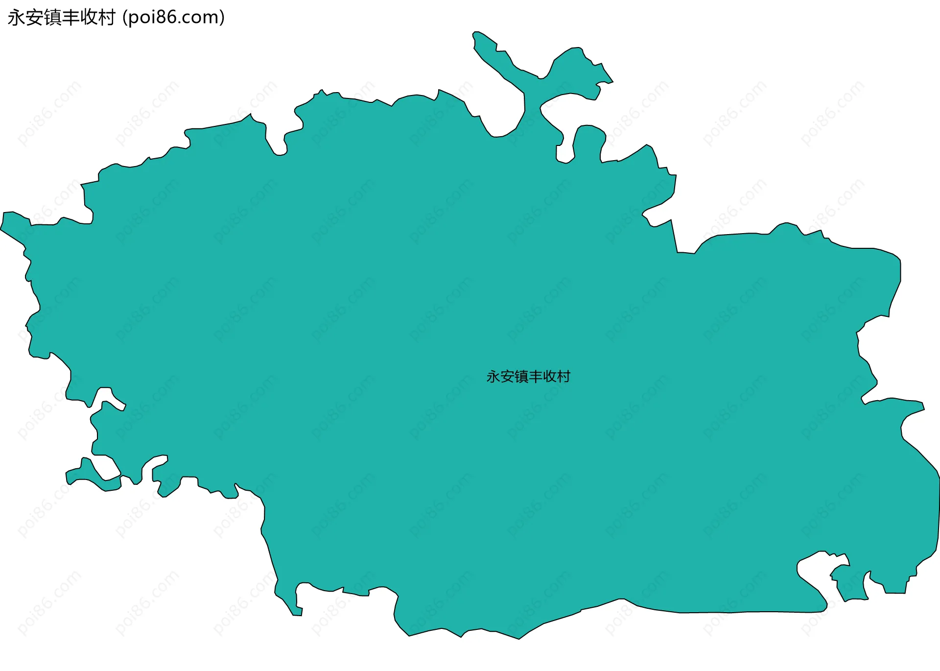 永安镇丰收村边界地图