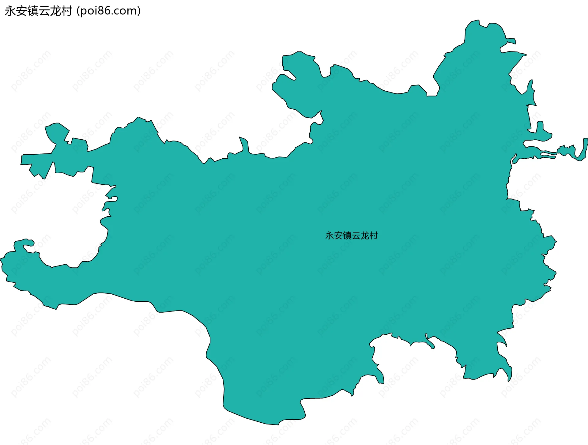 永安镇云龙村边界地图