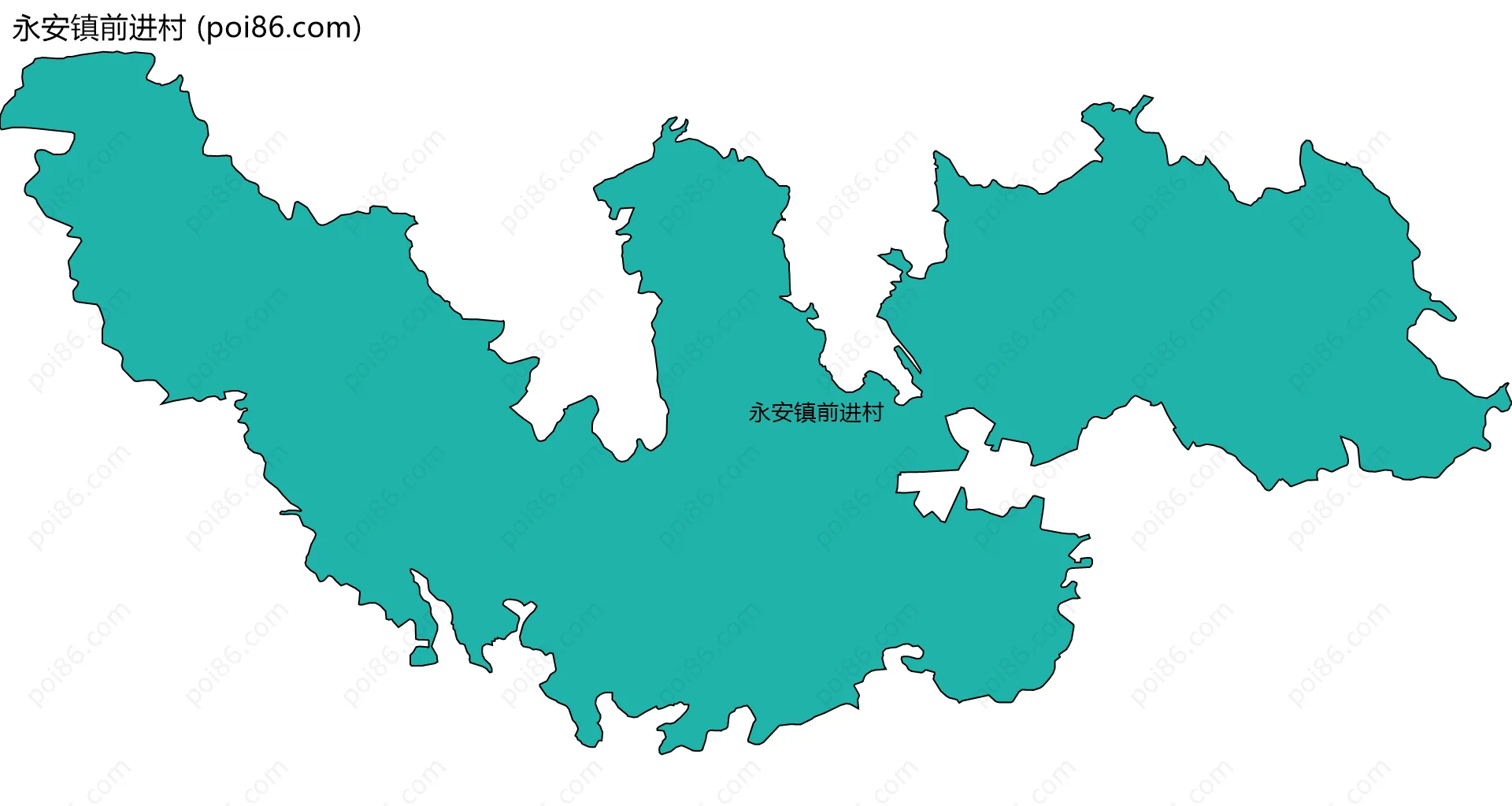 永安镇前进村边界地图