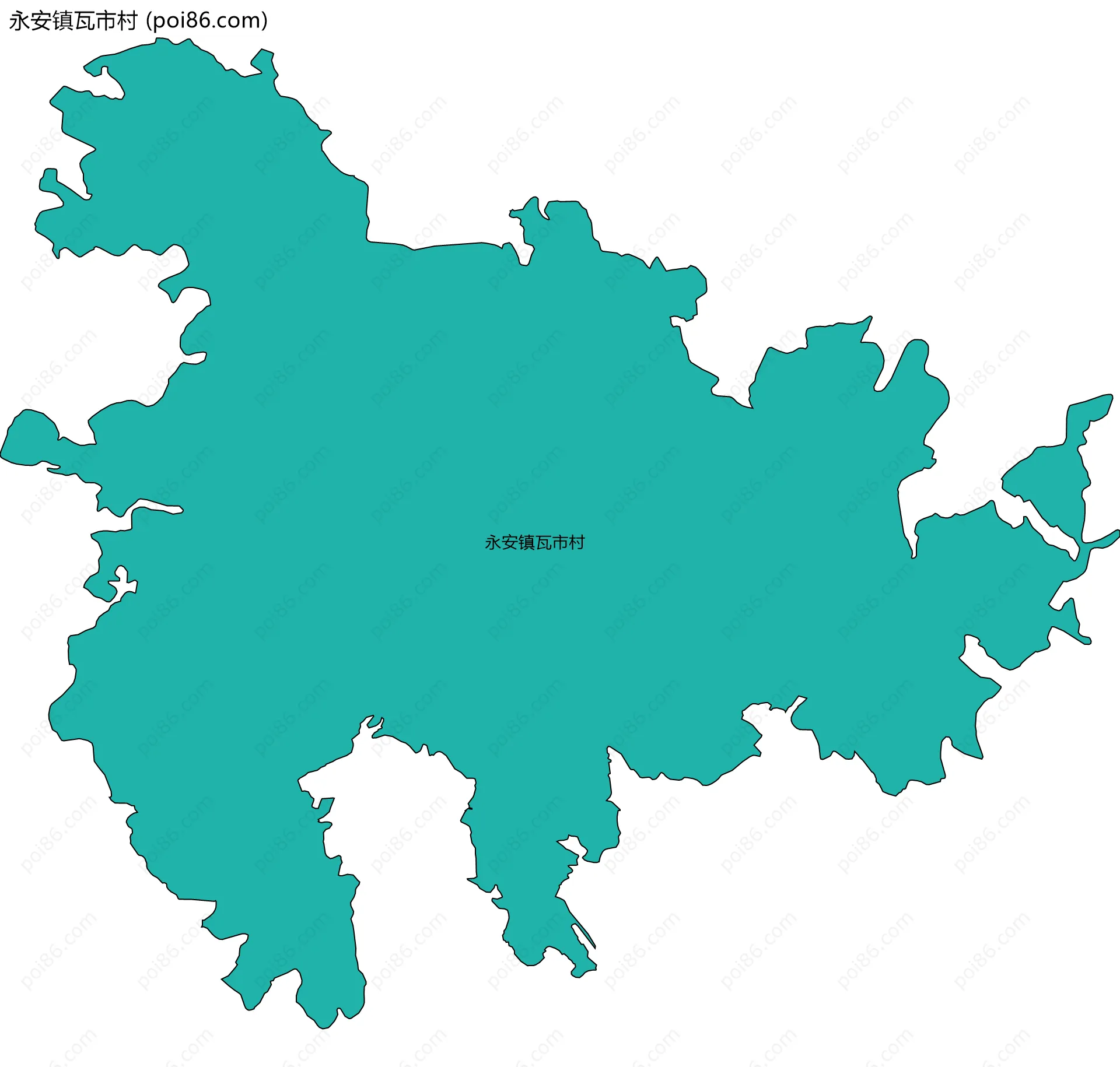 永安镇瓦市村边界地图