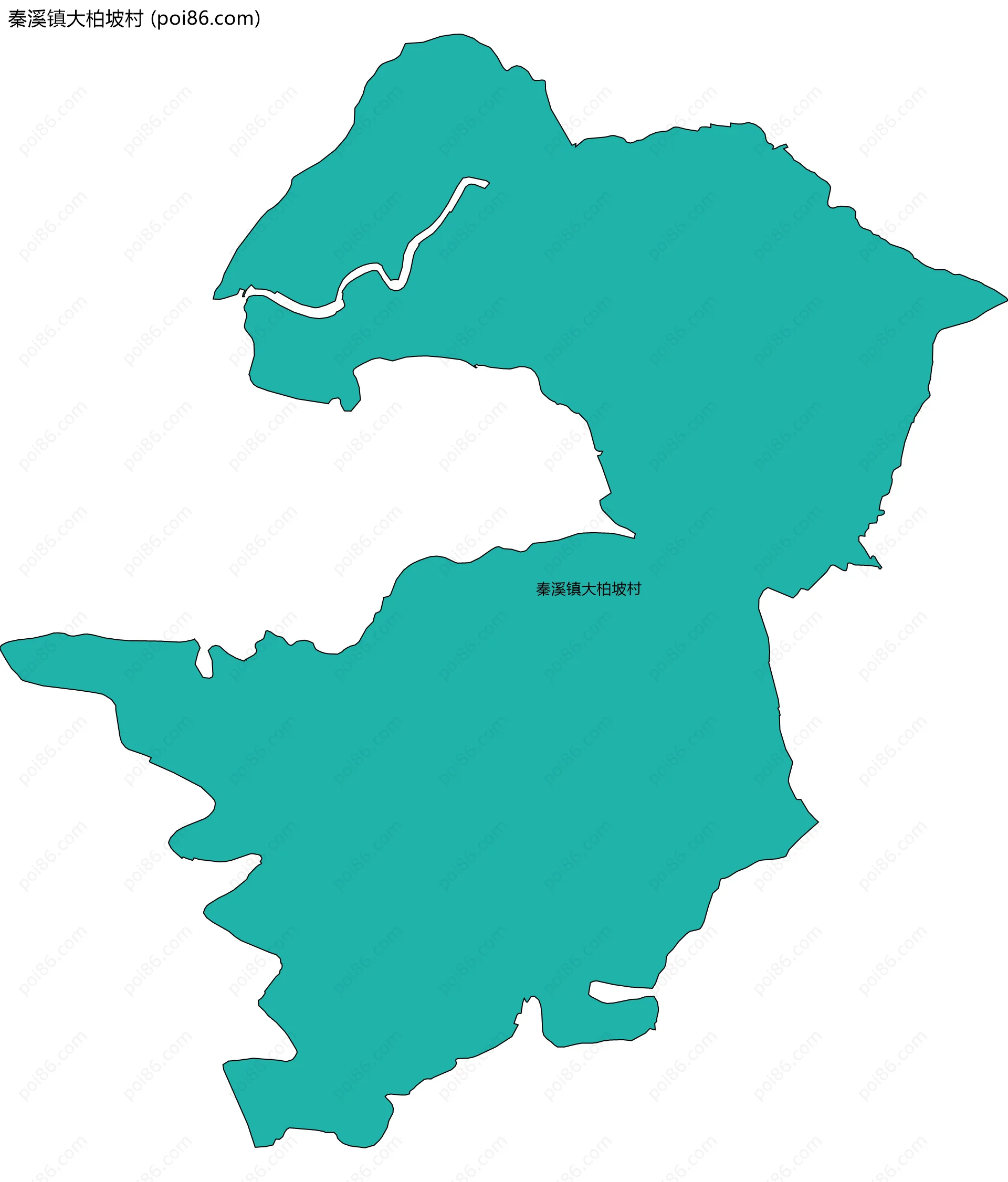 秦溪镇大柏坡村边界地图