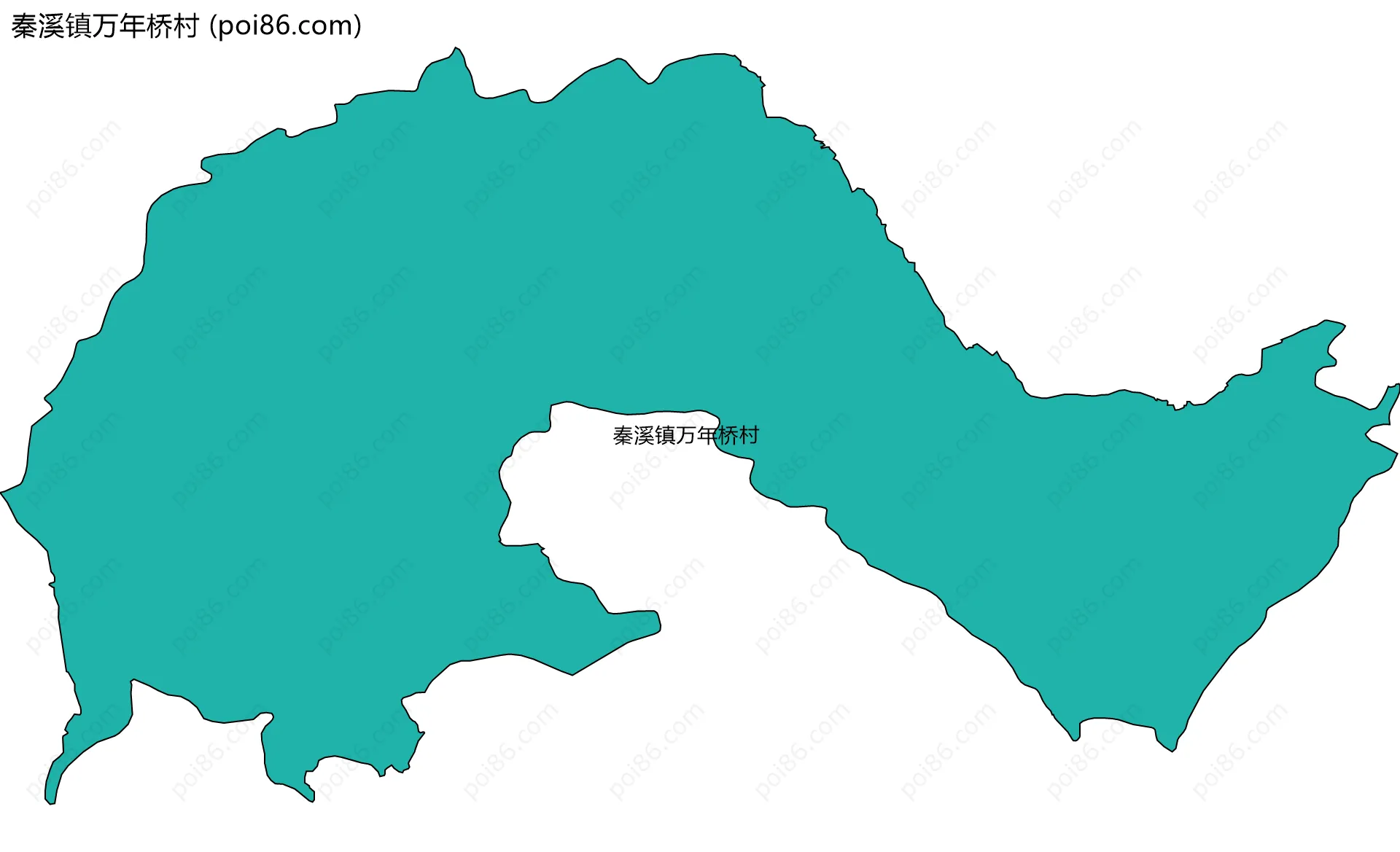 秦溪镇万年桥村边界地图