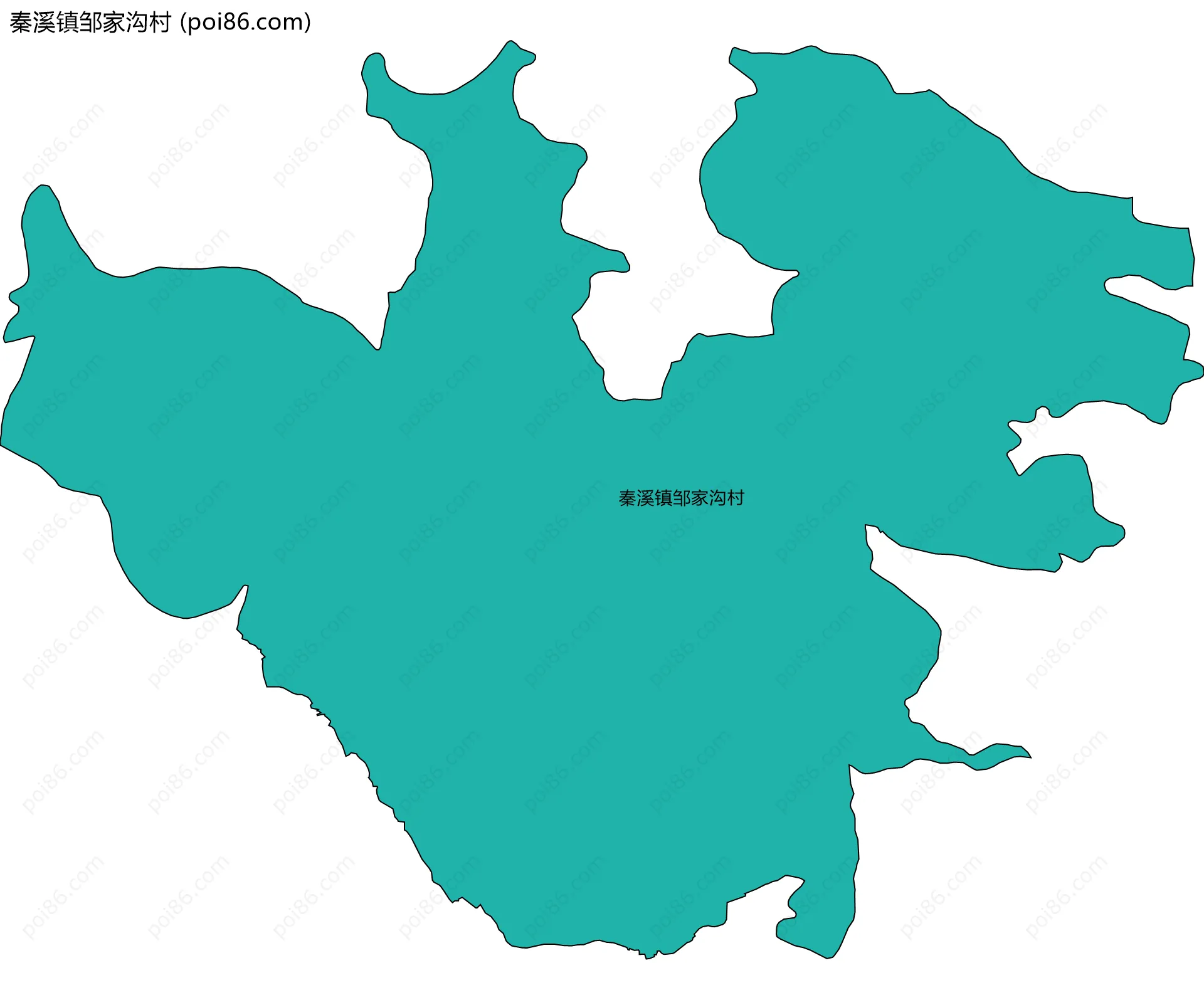 秦溪镇邹家沟村边界地图