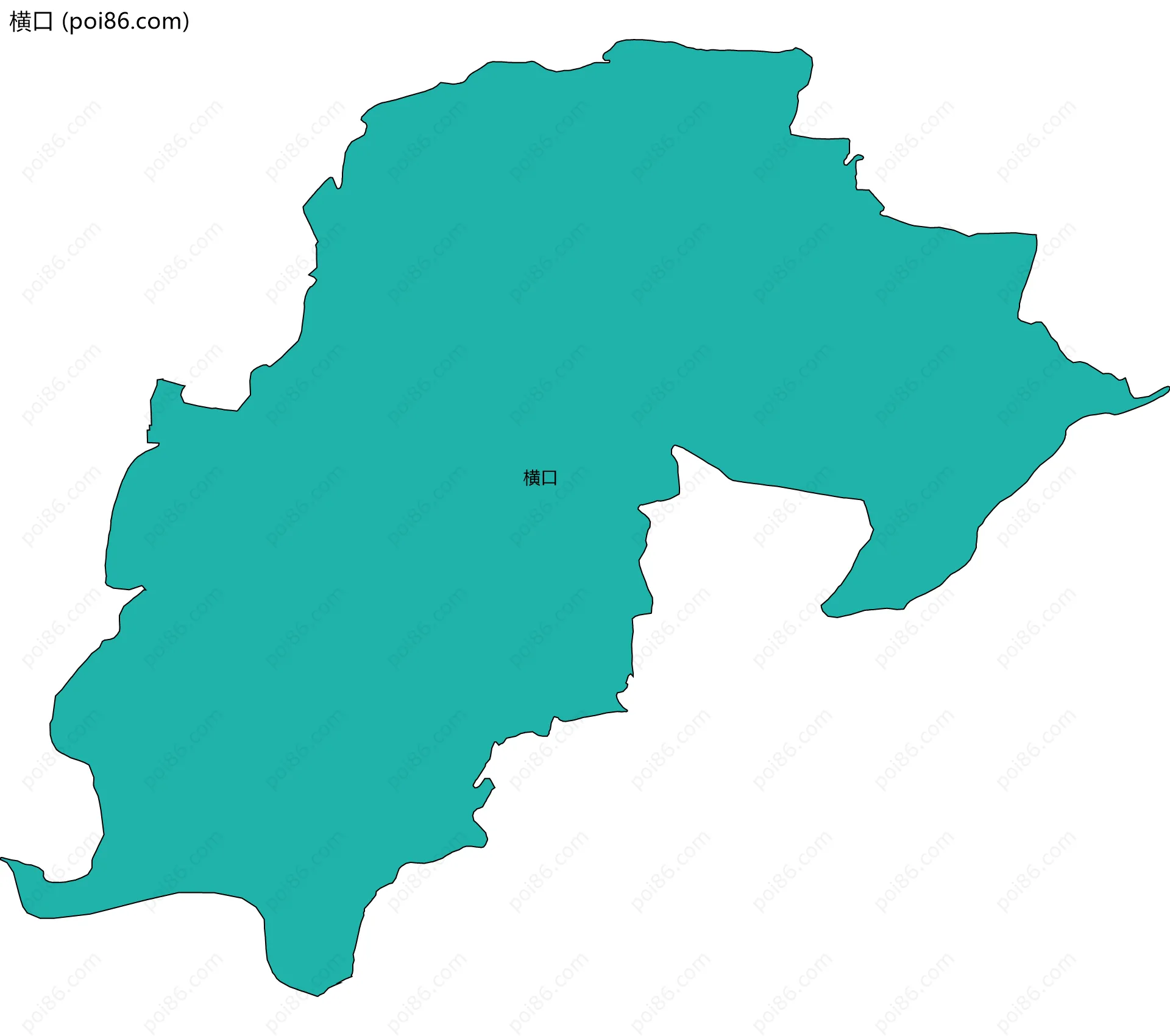 横口边界地图