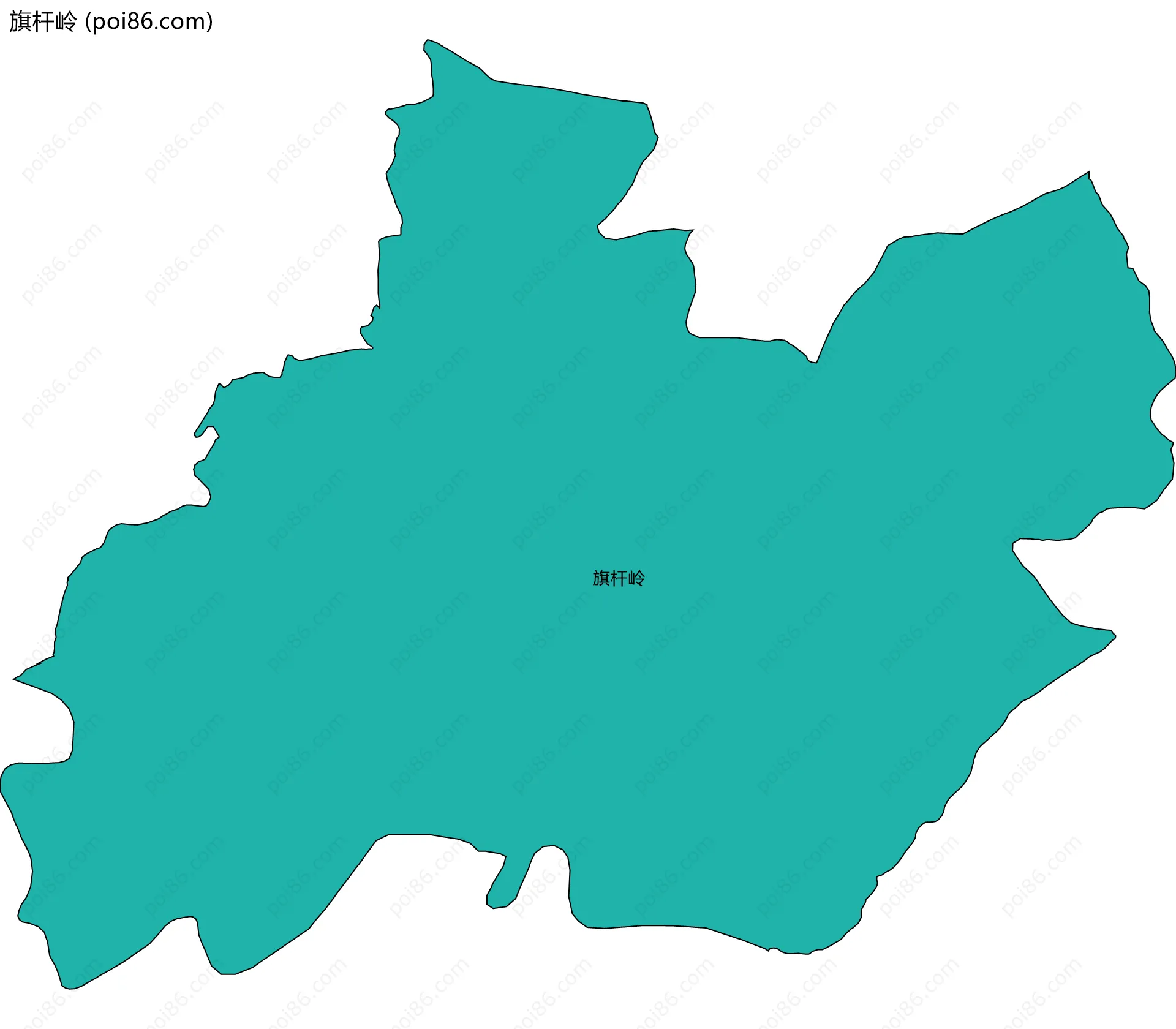 旗杆岭边界地图