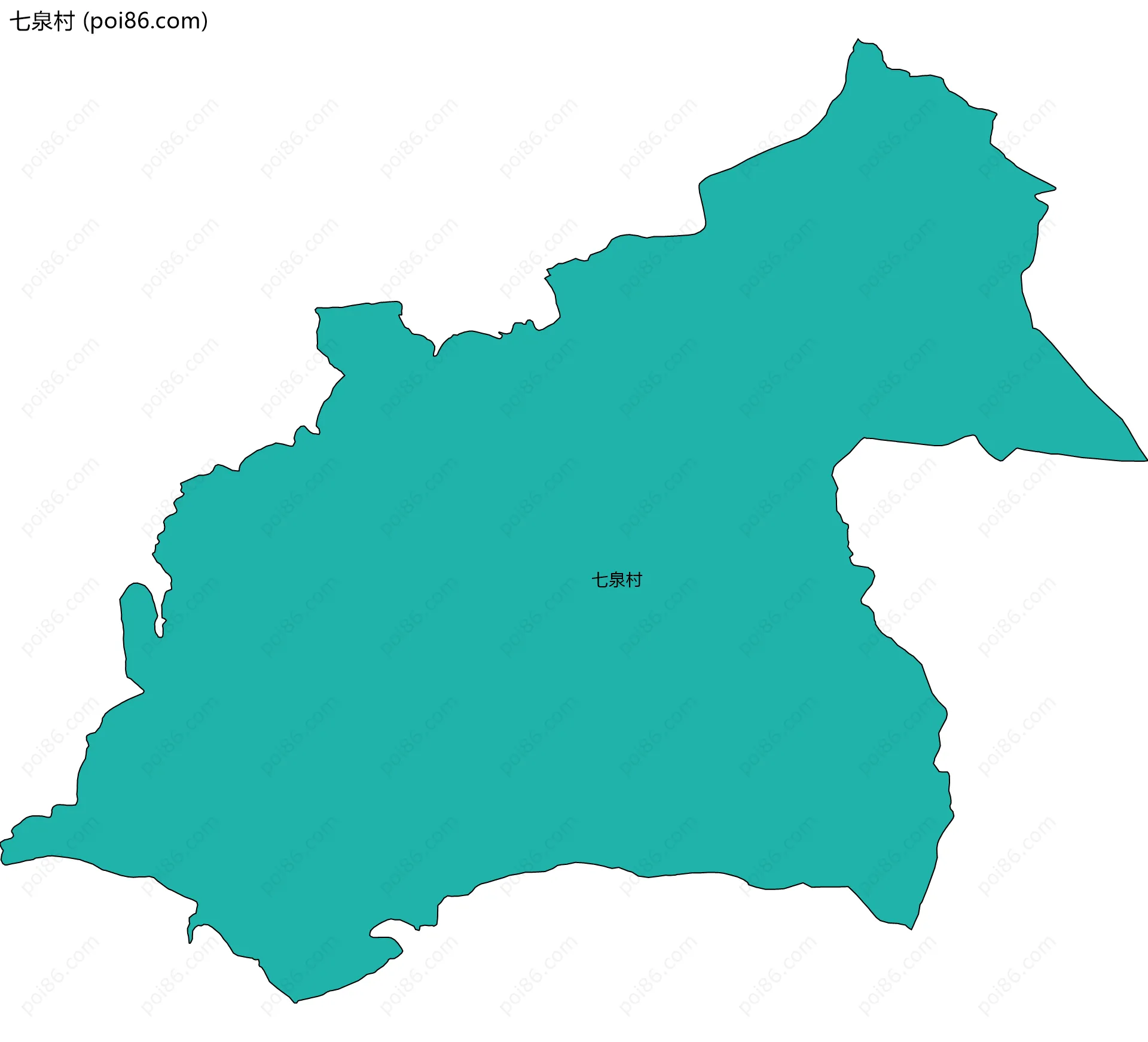 七泉村边界地图