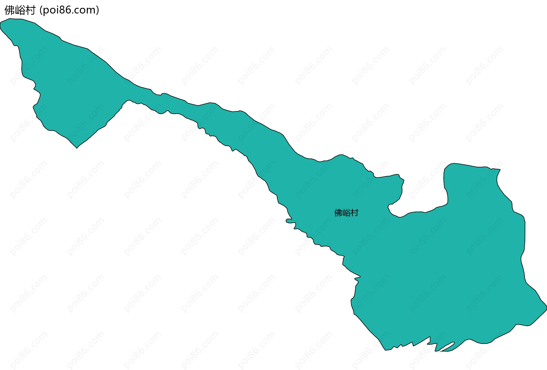 佛峪村边界地图