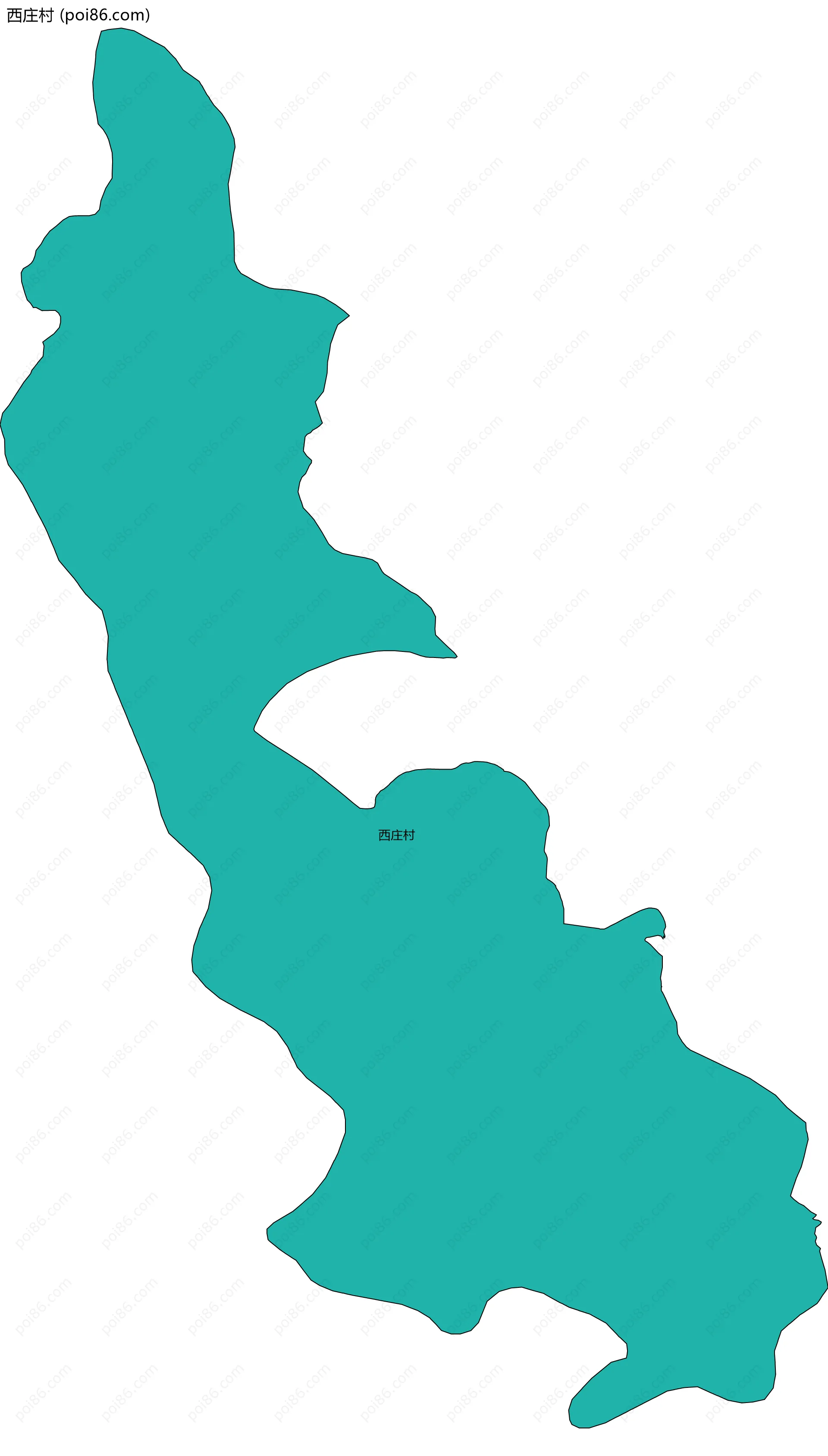 西庄村边界地图