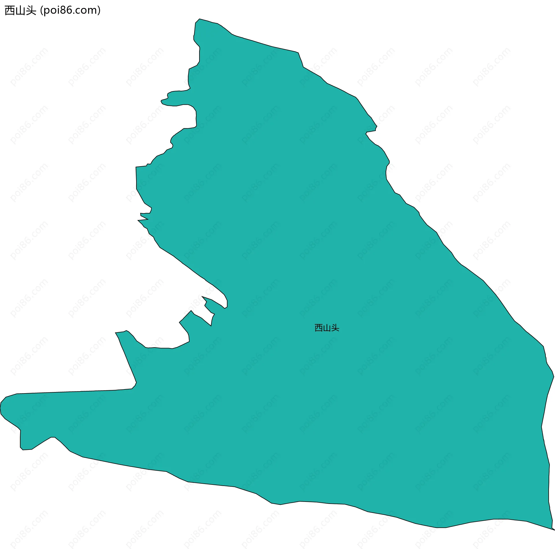 西山头边界地图