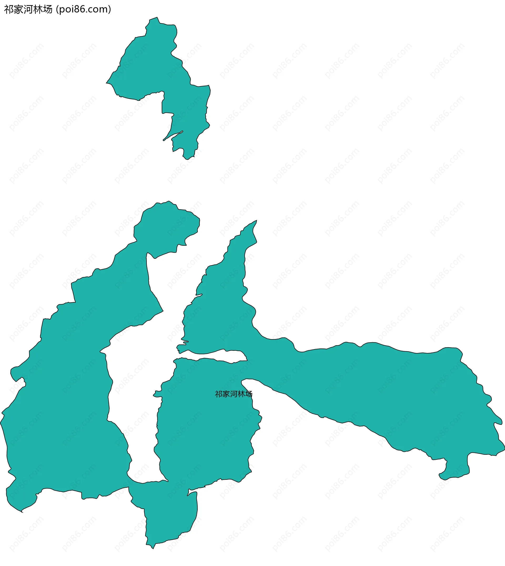 祁家河林场边界地图