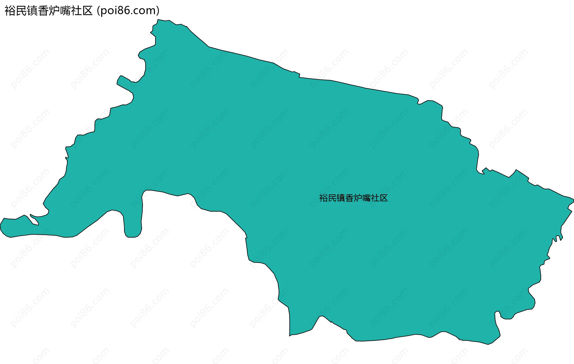 裕民镇香炉嘴社区边界地图