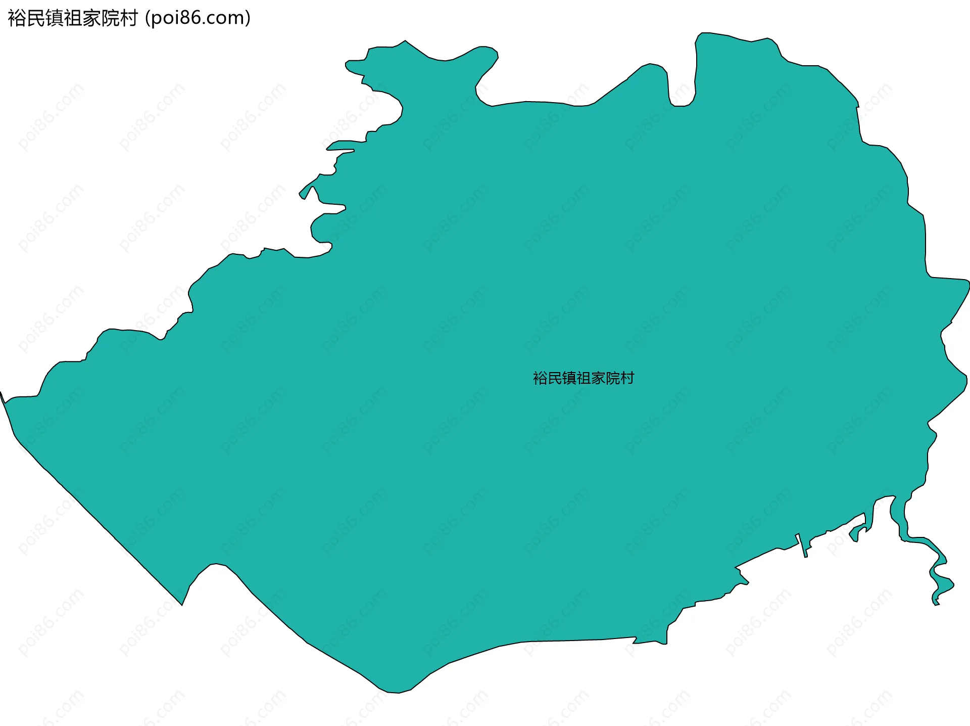 裕民镇祖家院村边界地图