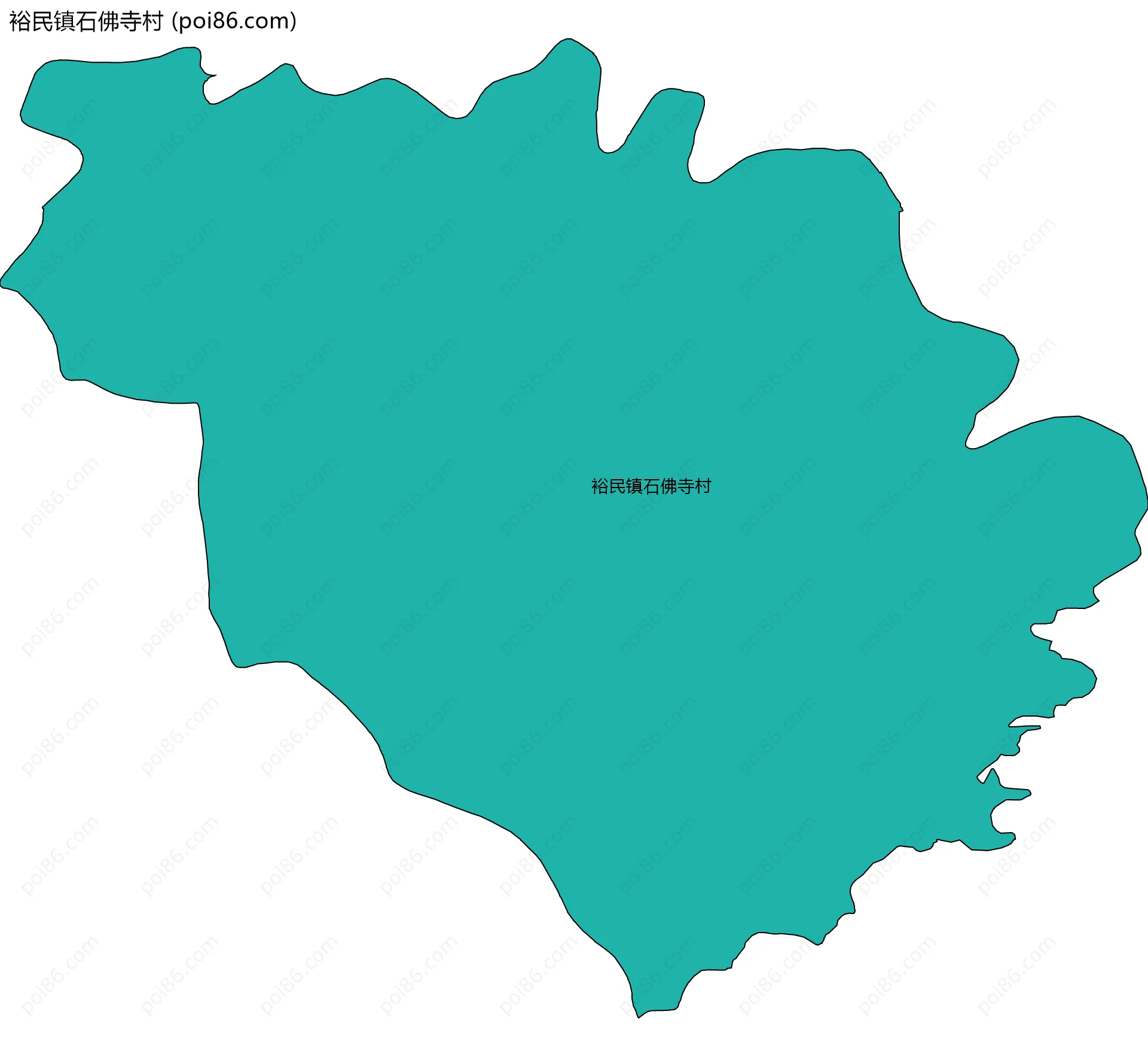 裕民镇石佛寺村边界地图