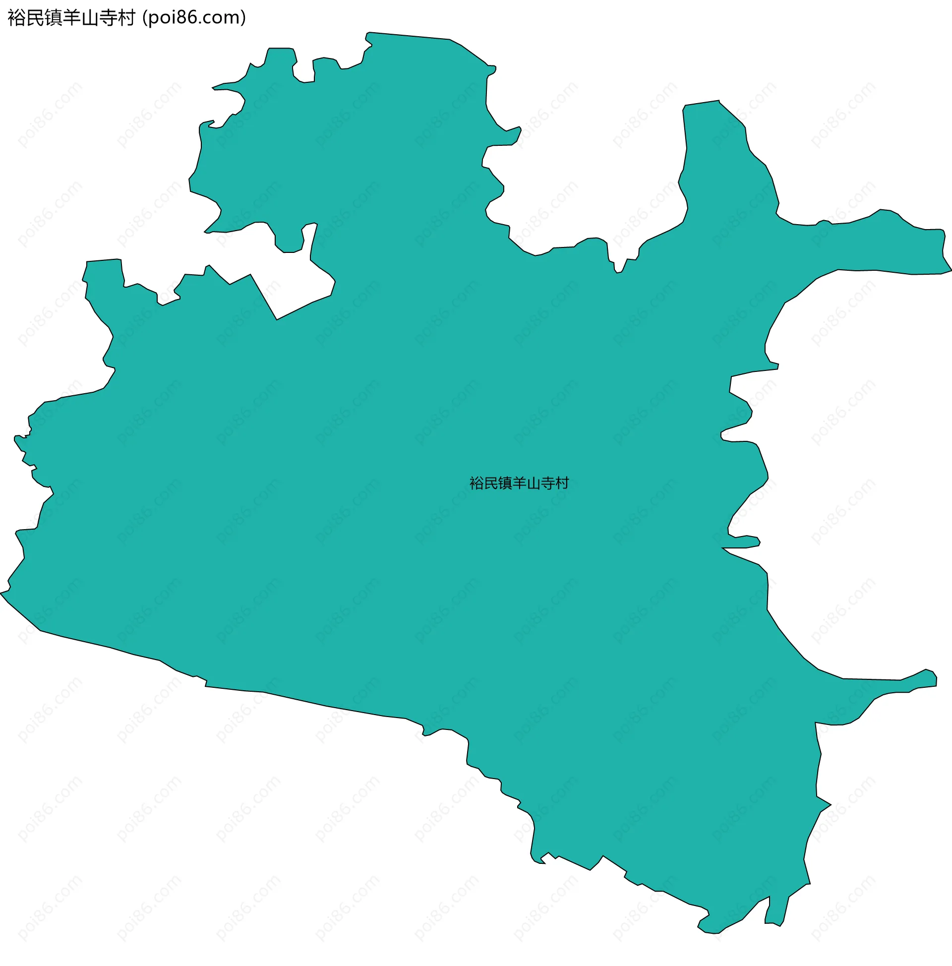 裕民镇羊山寺村边界地图