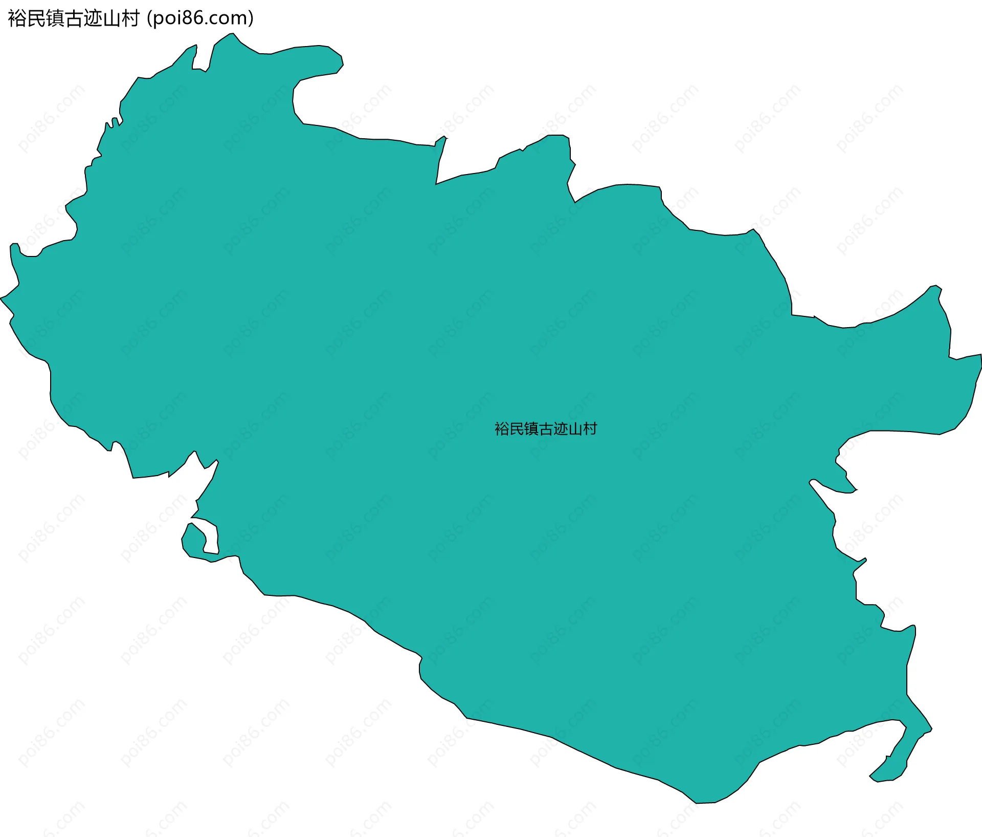 裕民镇古迹山村边界地图