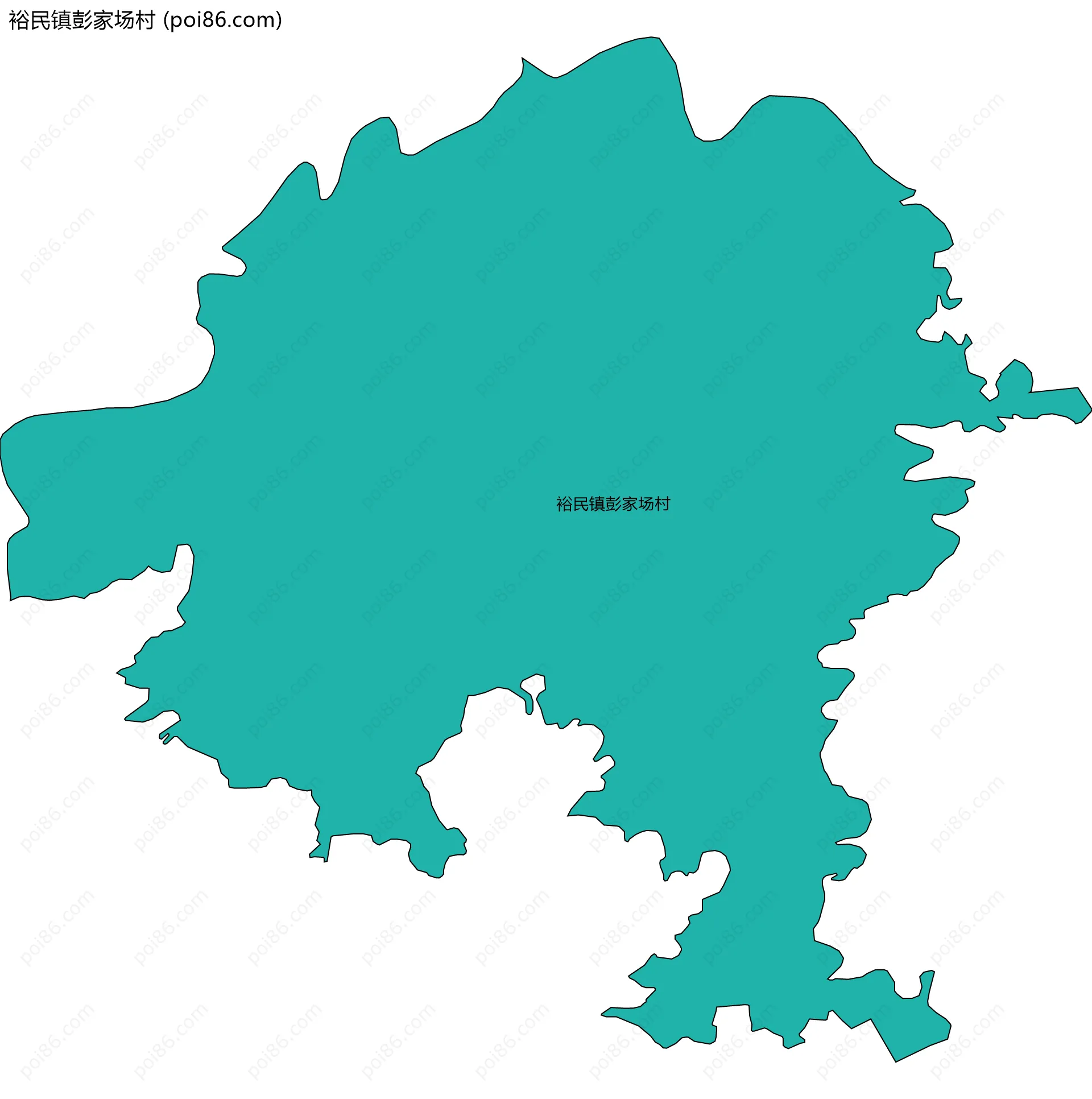 裕民镇彭家场村边界地图