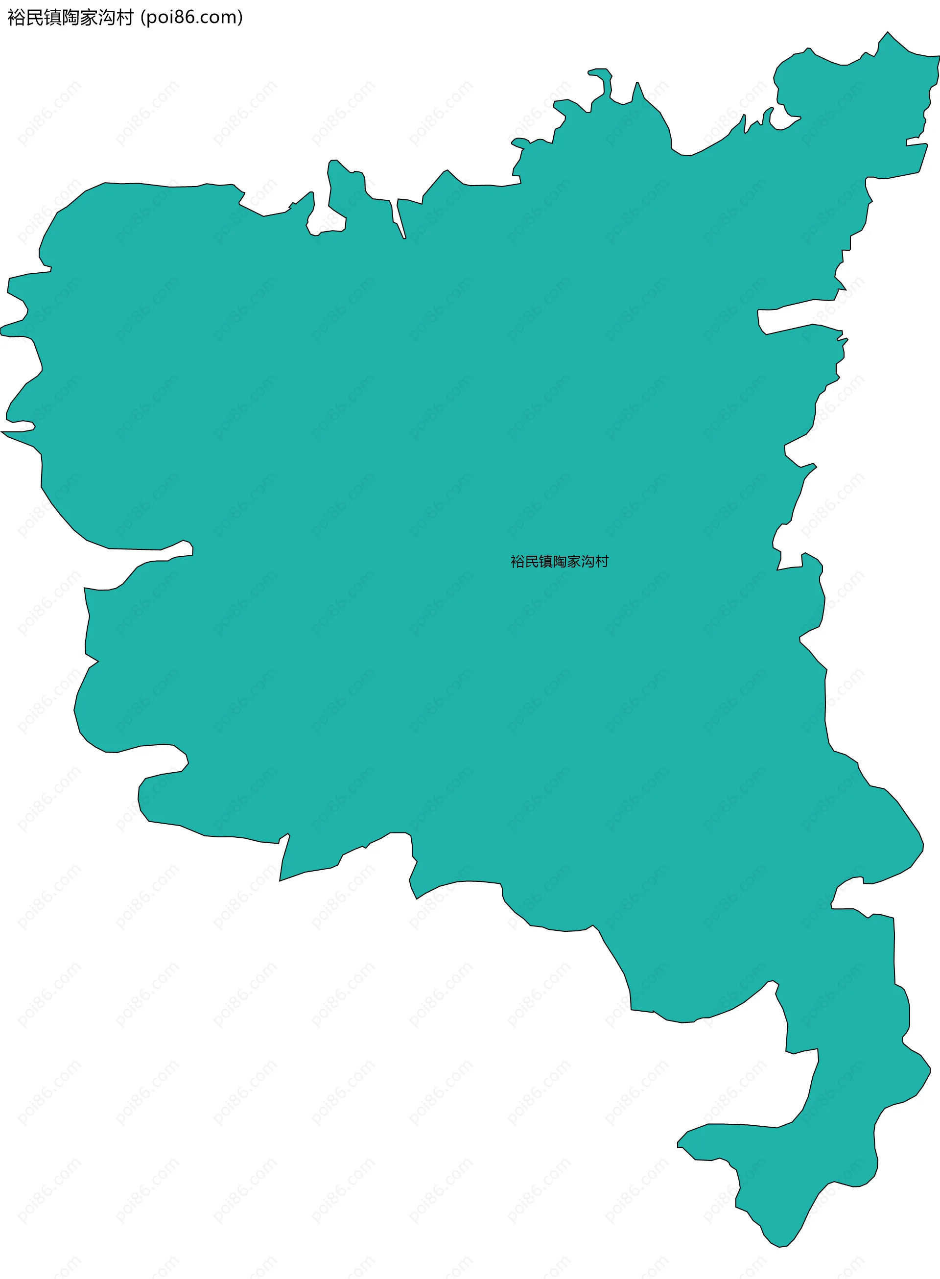 裕民镇陶家沟村边界地图