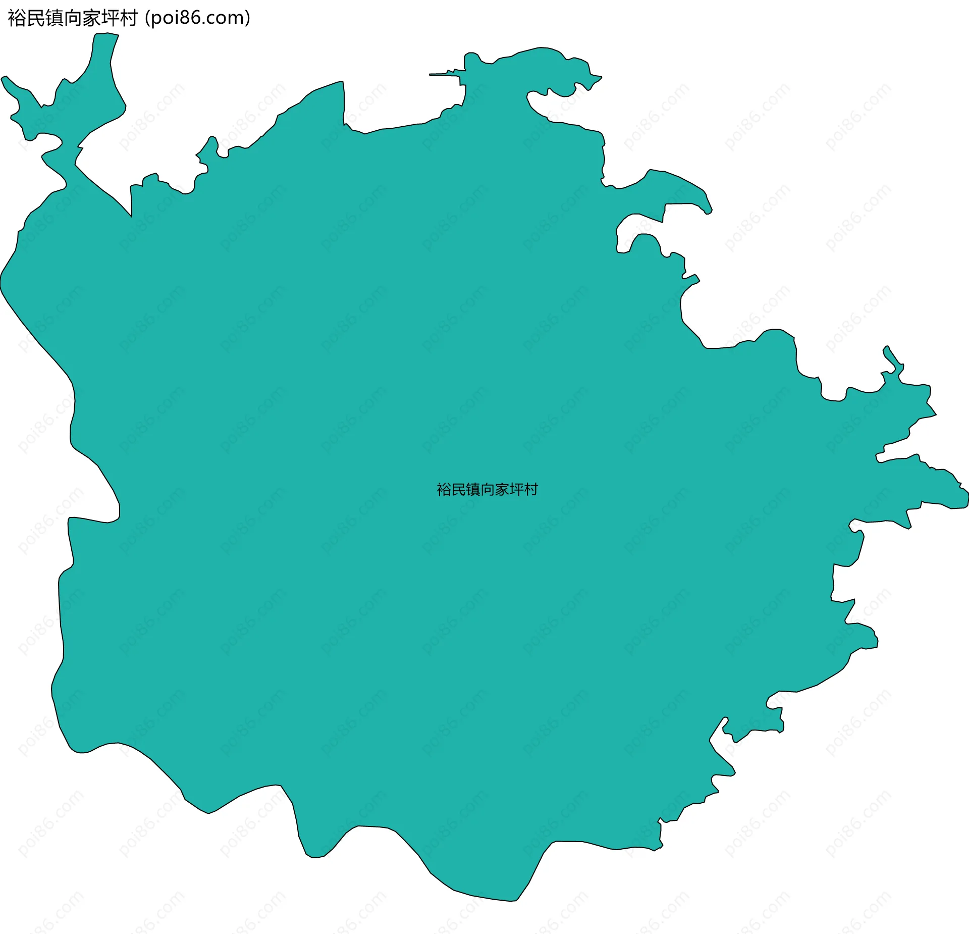 裕民镇向家坪村边界地图