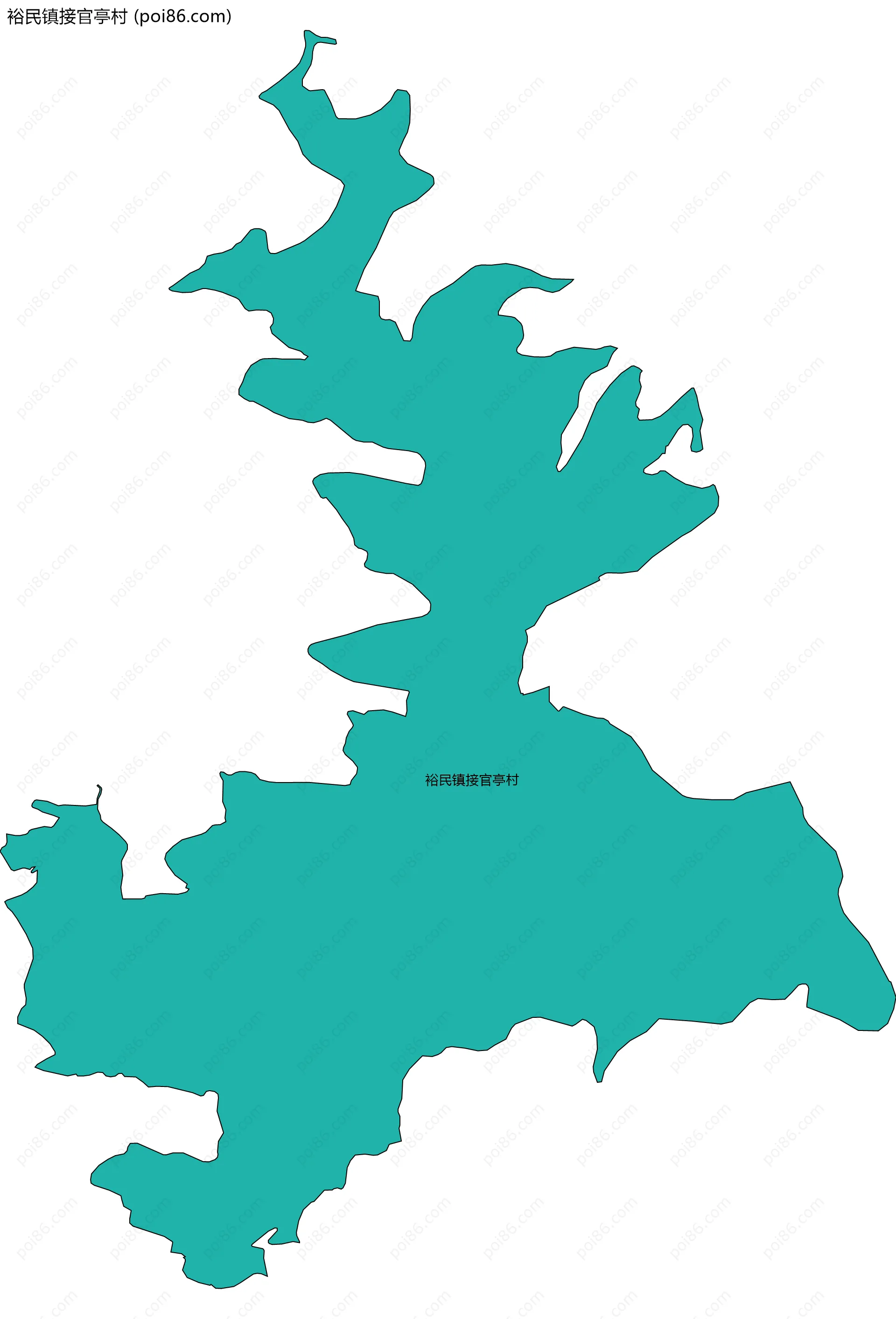 裕民镇接官亭村边界地图