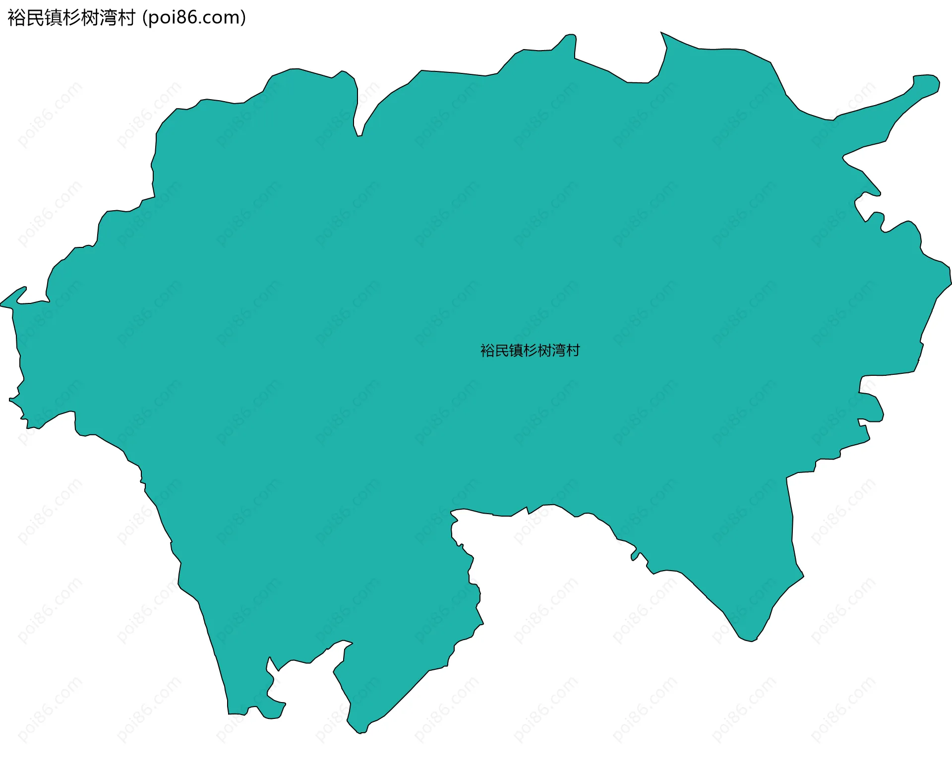 裕民镇杉树湾村边界地图