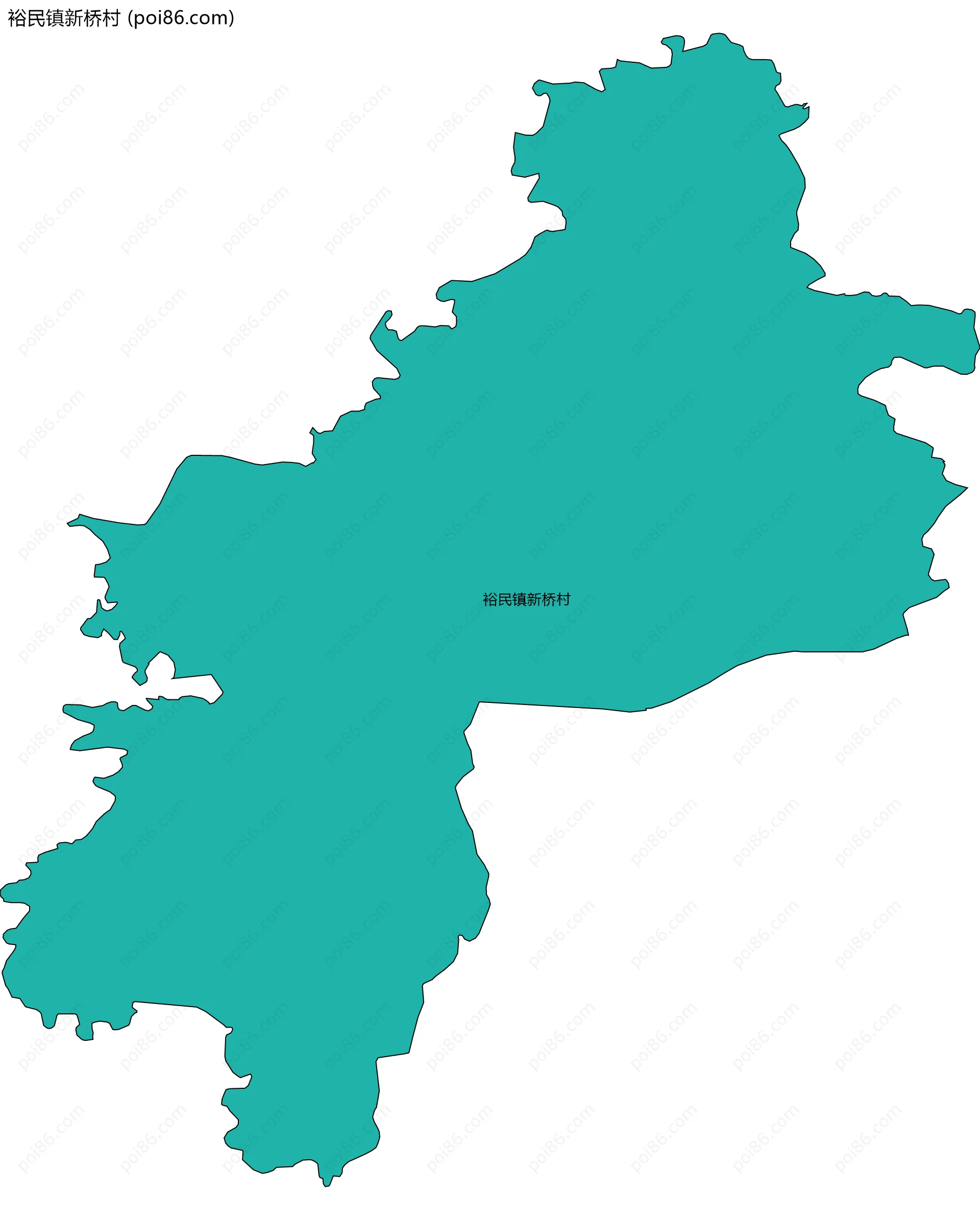 裕民镇新桥村边界地图