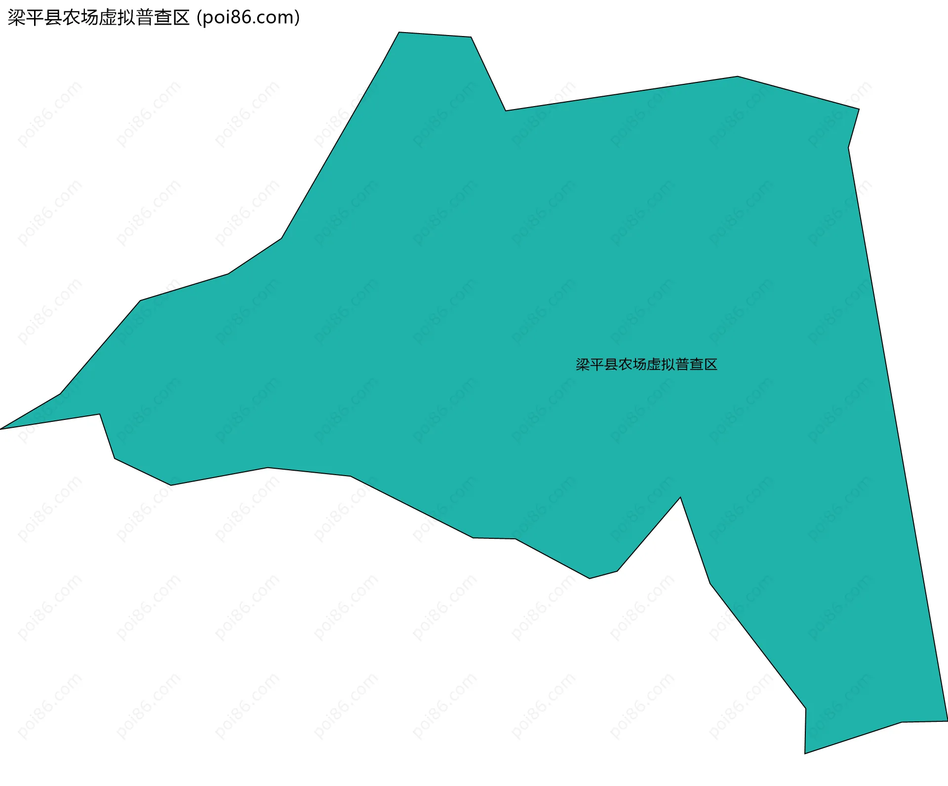 梁平县农场虚拟普查区边界地图