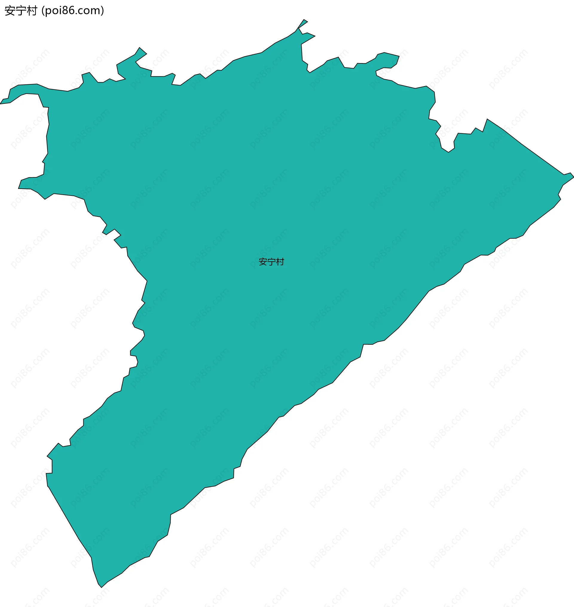 安宁村边界地图