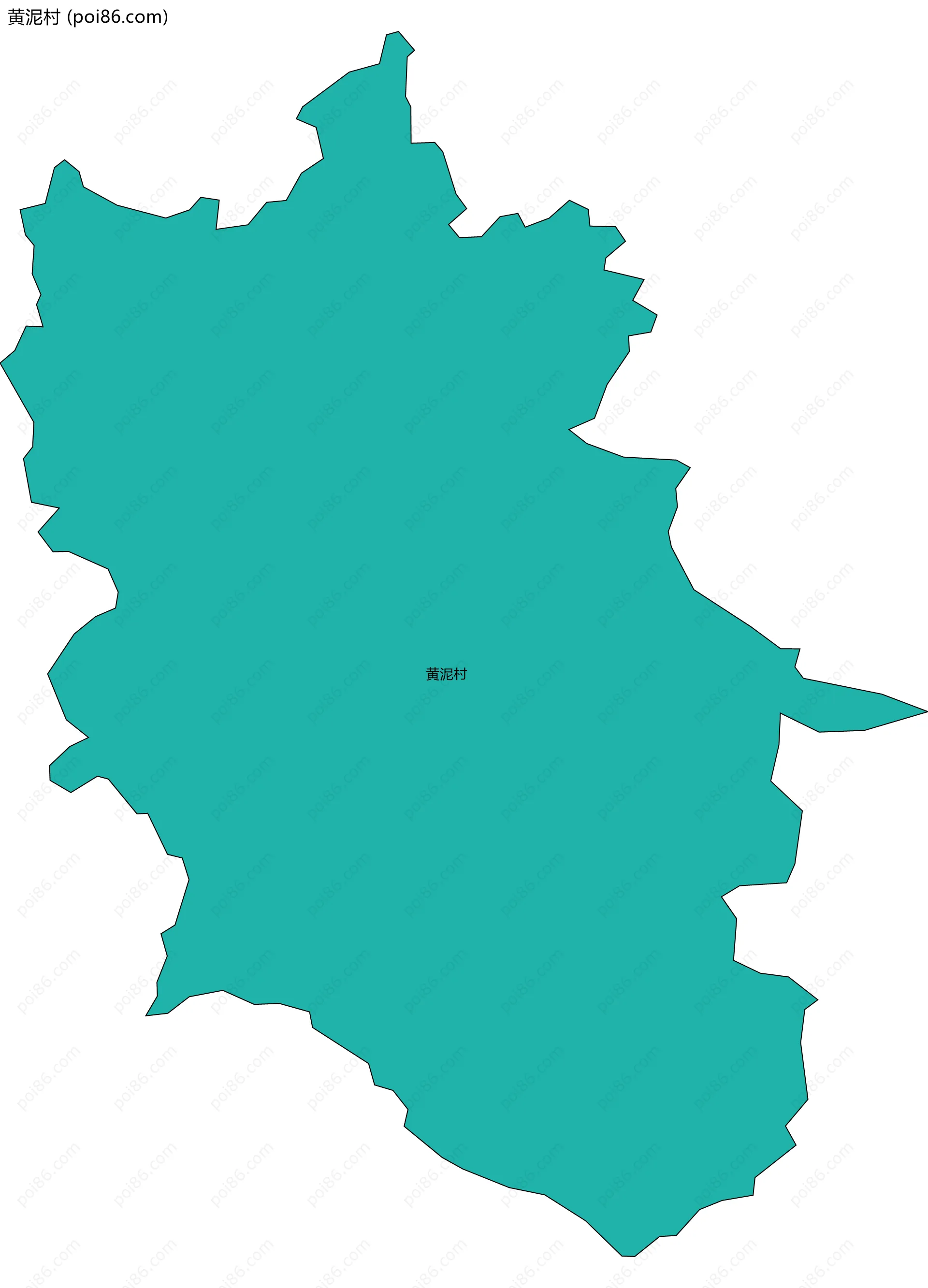 黄泥村边界地图