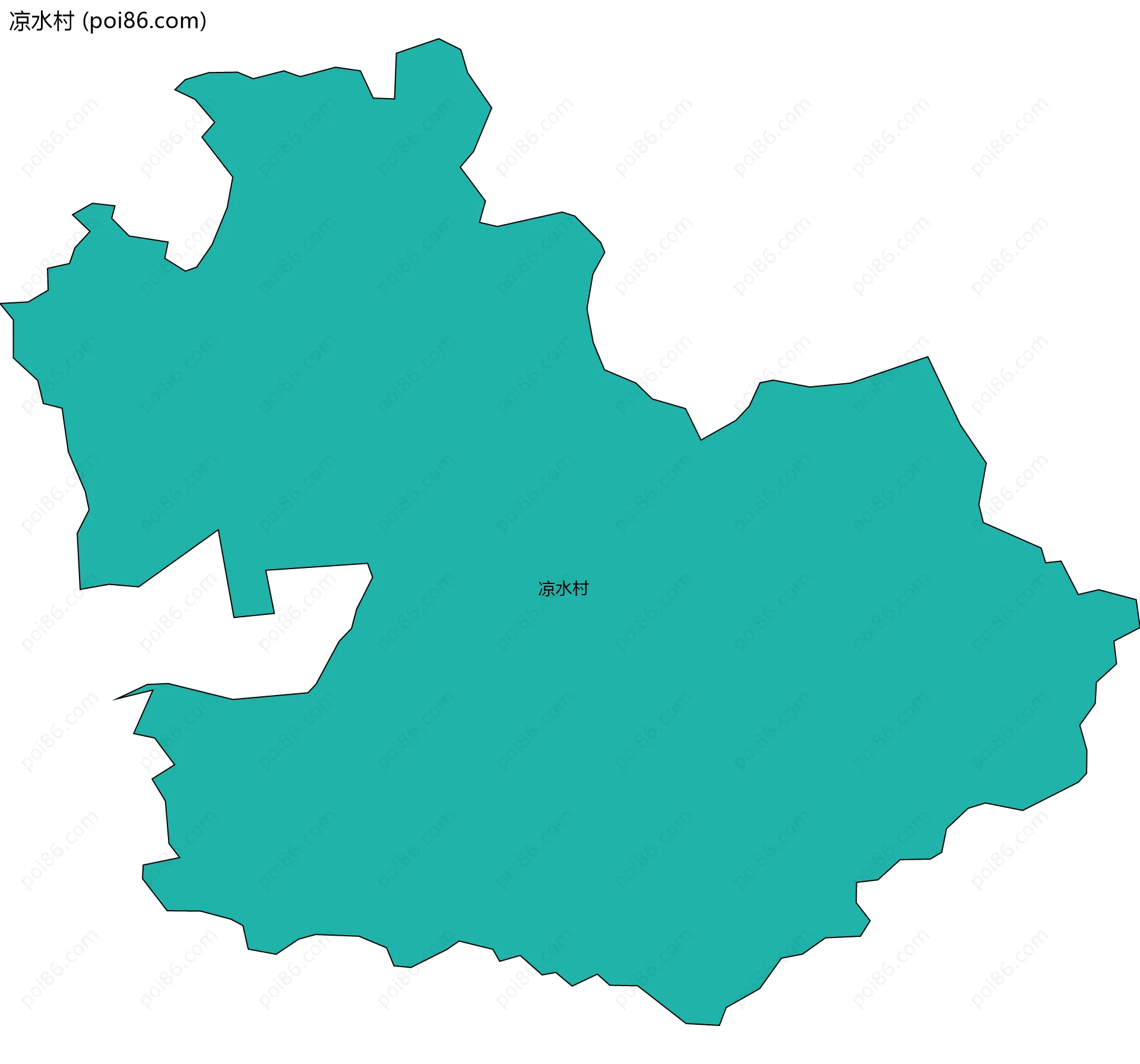 凉水村边界地图