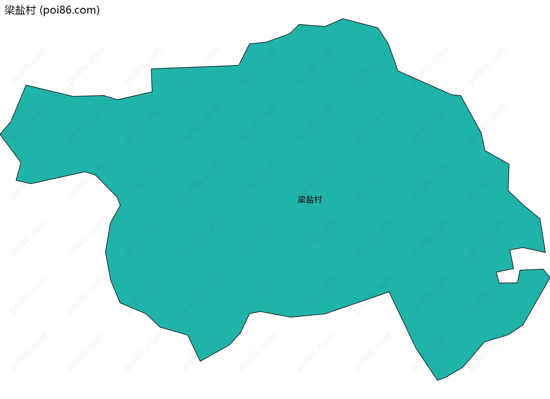 梁盐村边界地图