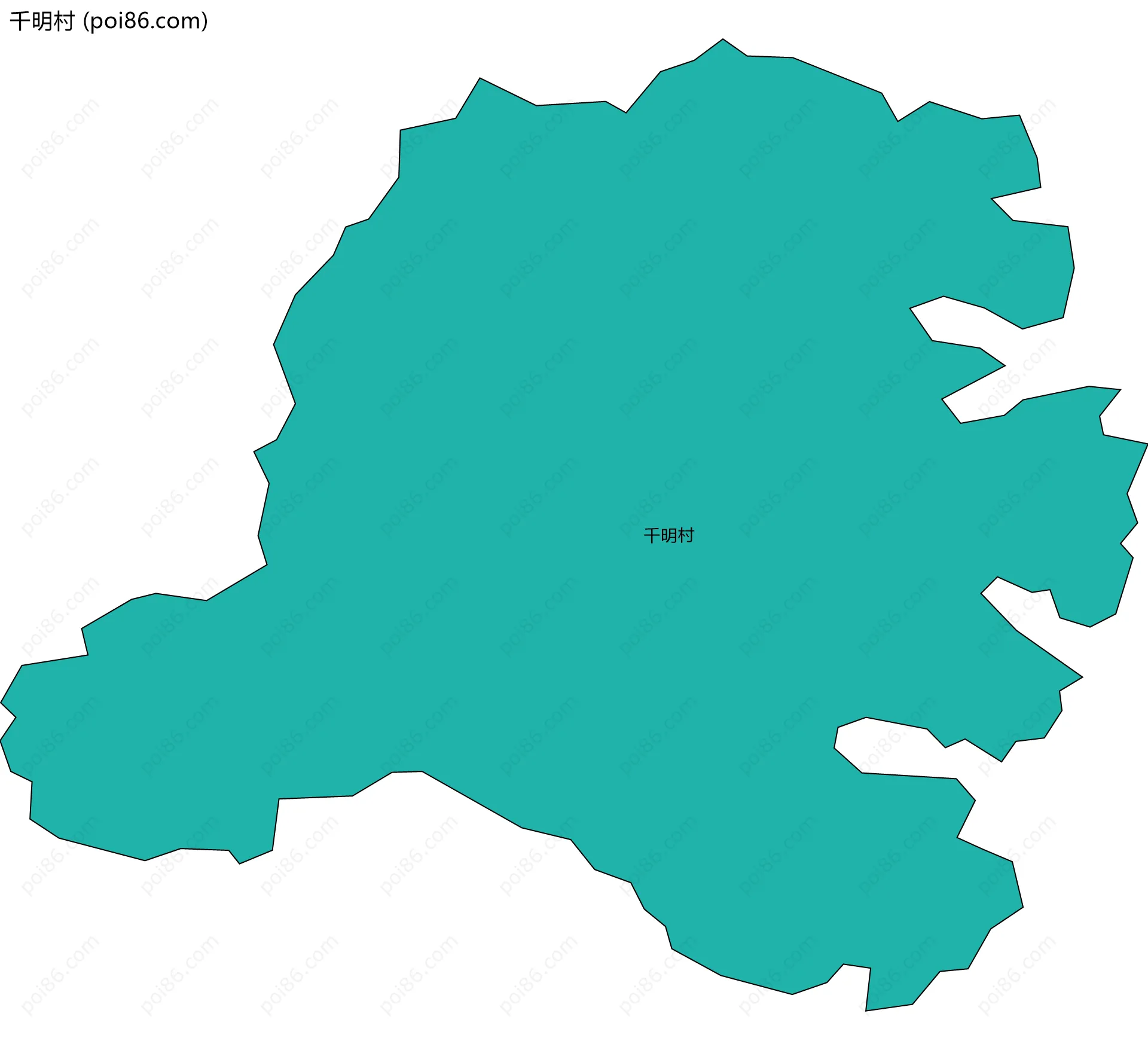 千明村边界地图