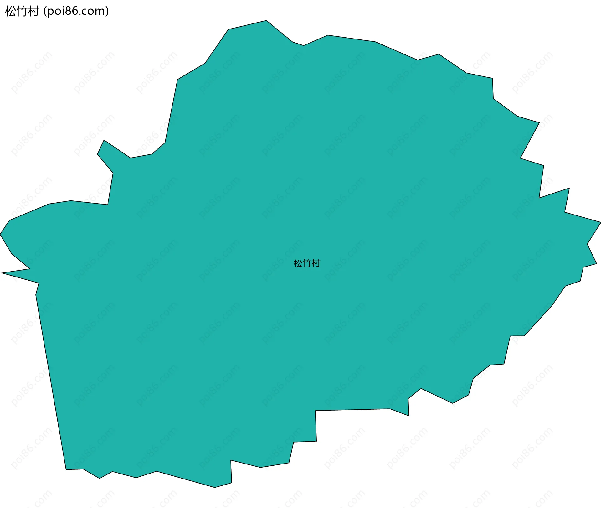 松竹村边界地图