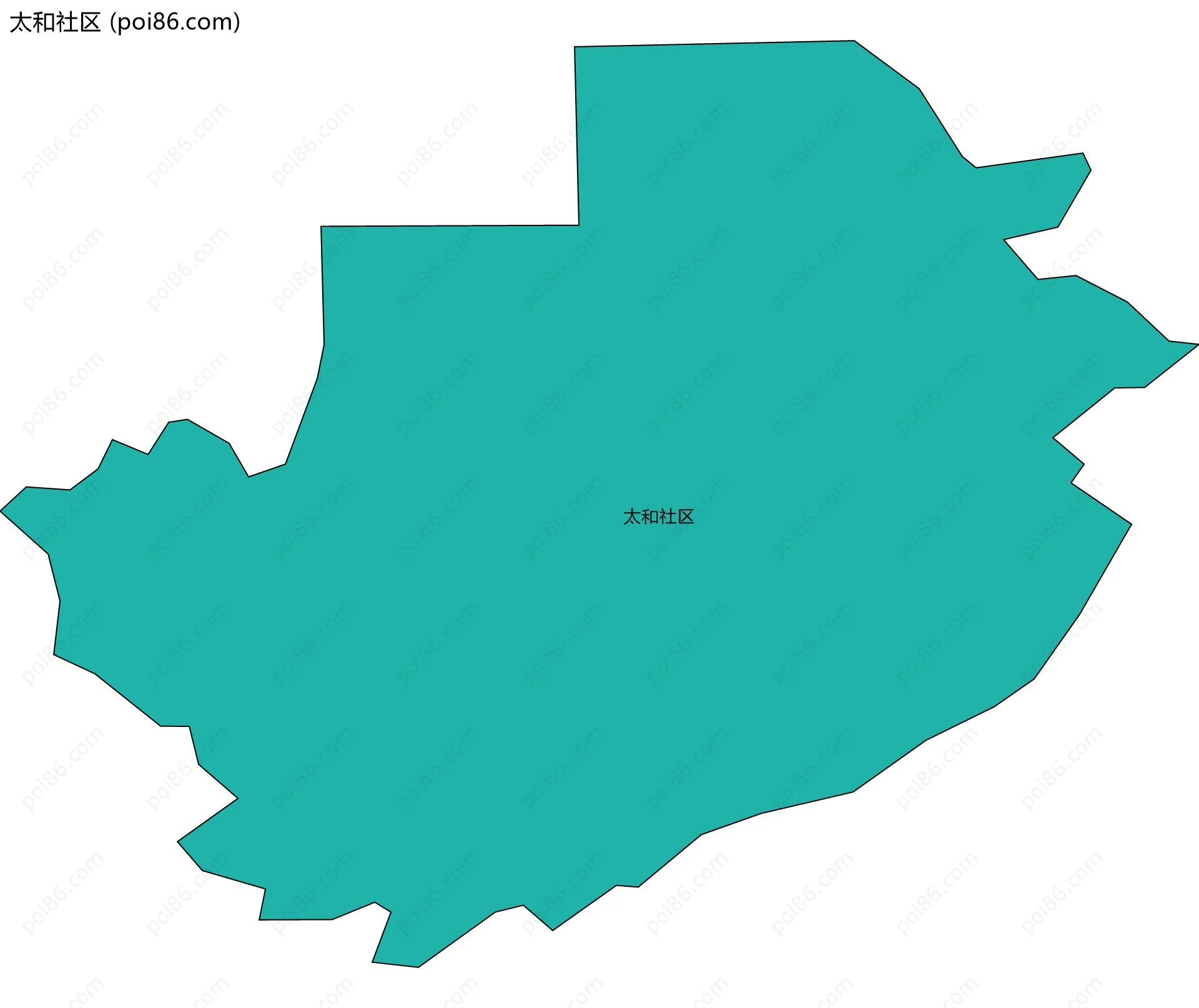 太和社区边界地图