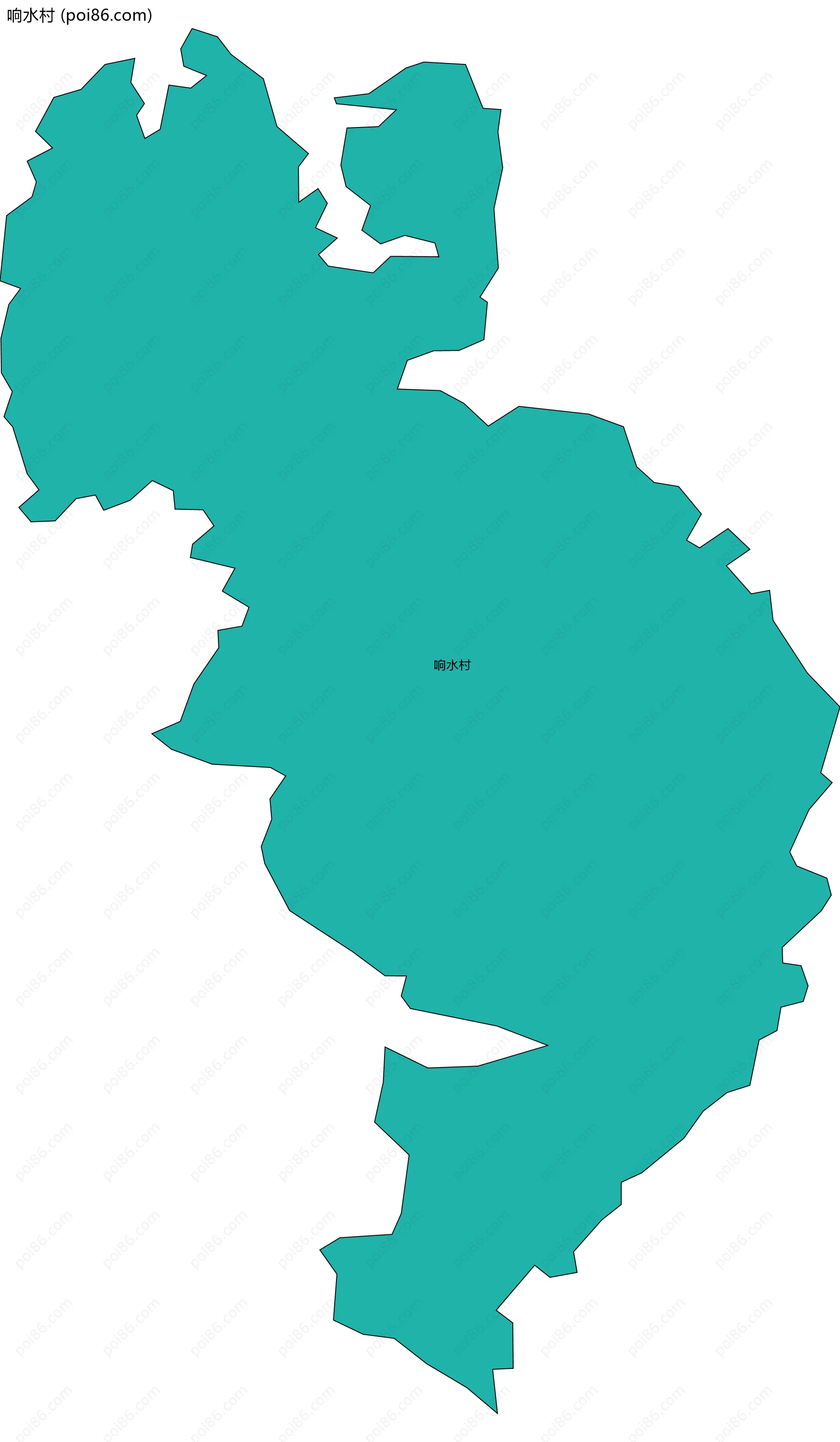 响水村边界地图