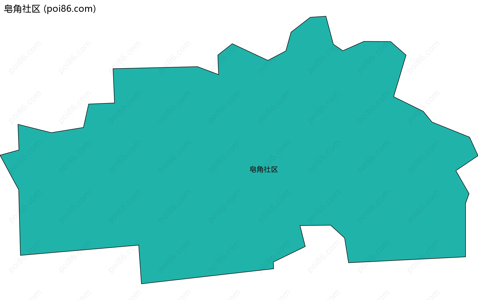 皂角社区边界地图