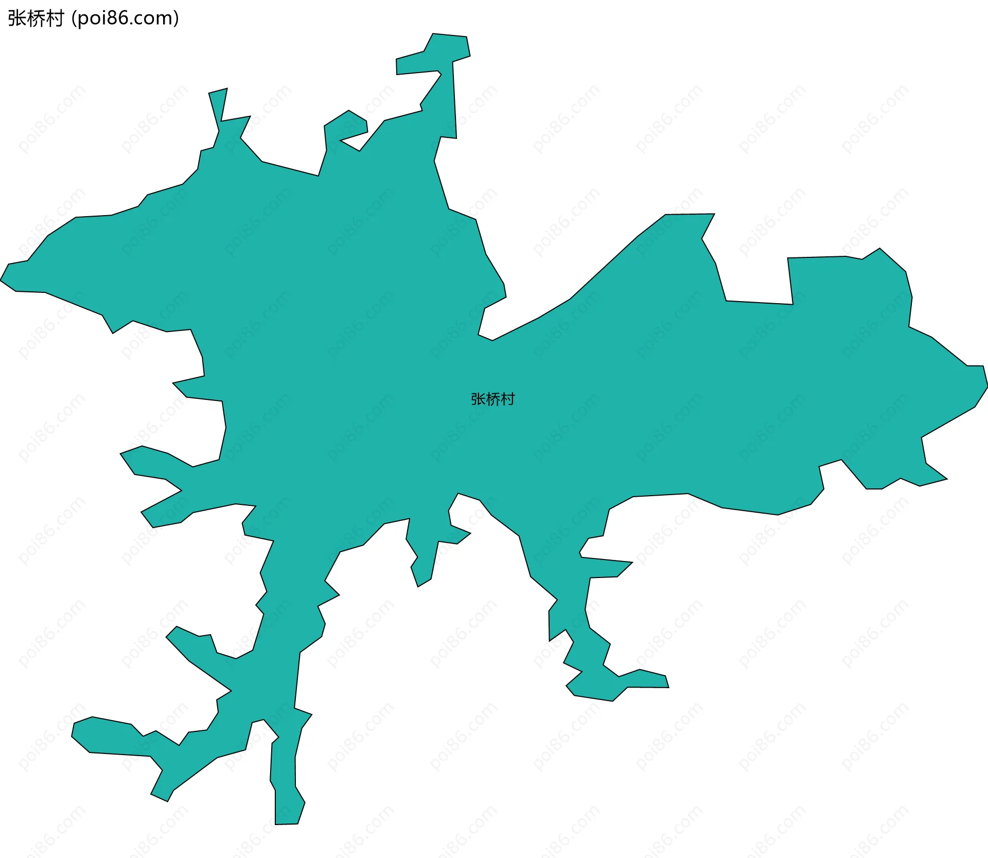 张桥村边界地图